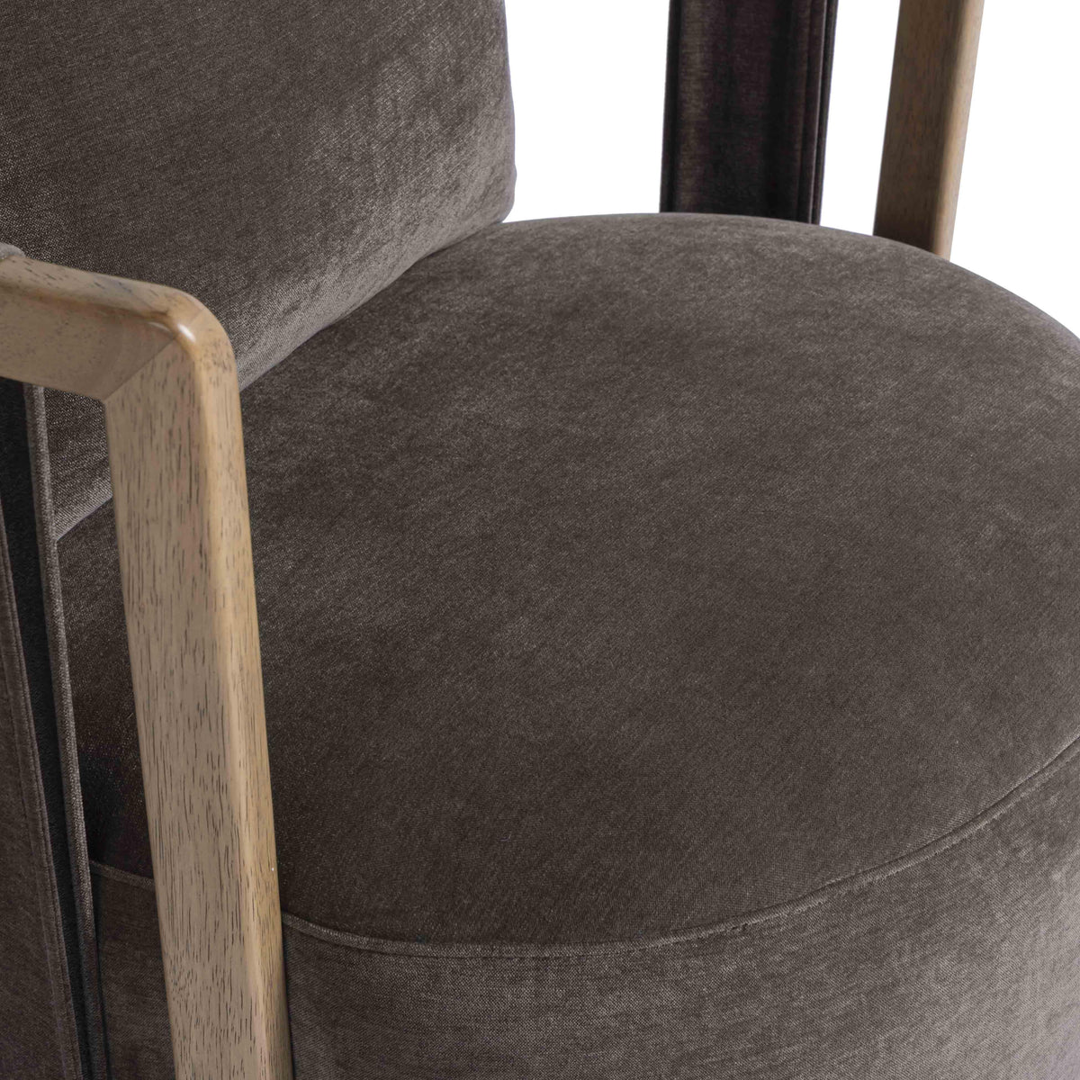 Paolo Storm Grey Upcycled Contract-Grade Fabric Swivel Accent Chair by TOV Furniture – photo 6 of 8