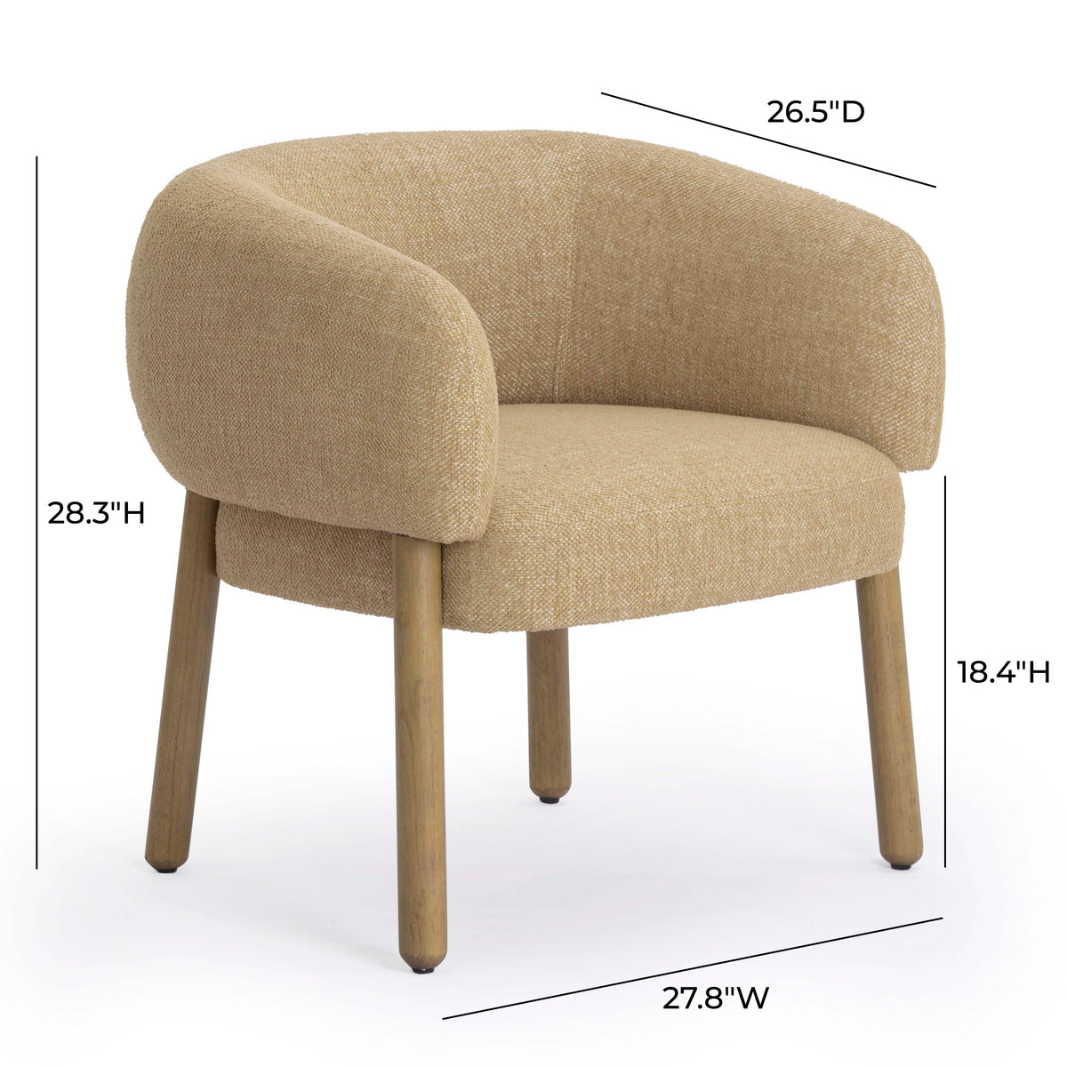 Foxy Honey Performance Textured Fabric Accent Chair by TOV Furniture – photo 7 of 7