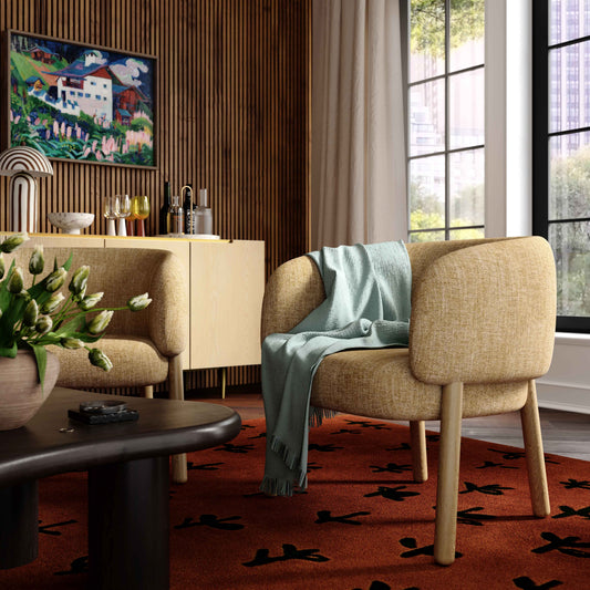 Foxy Honey Performance Textured Fabric Accent Chair by TOV Furniture – photo 2 of 7