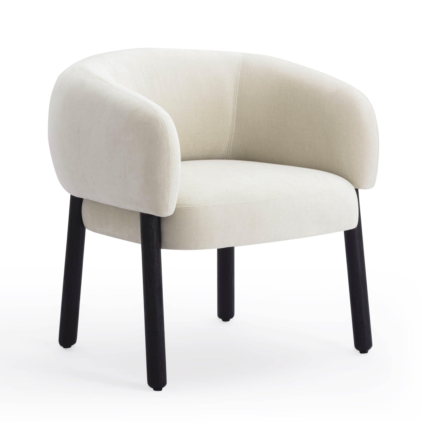 Foxy Cream Performance Basketweave Chenille Accent Chair Cream by Tov Furniture