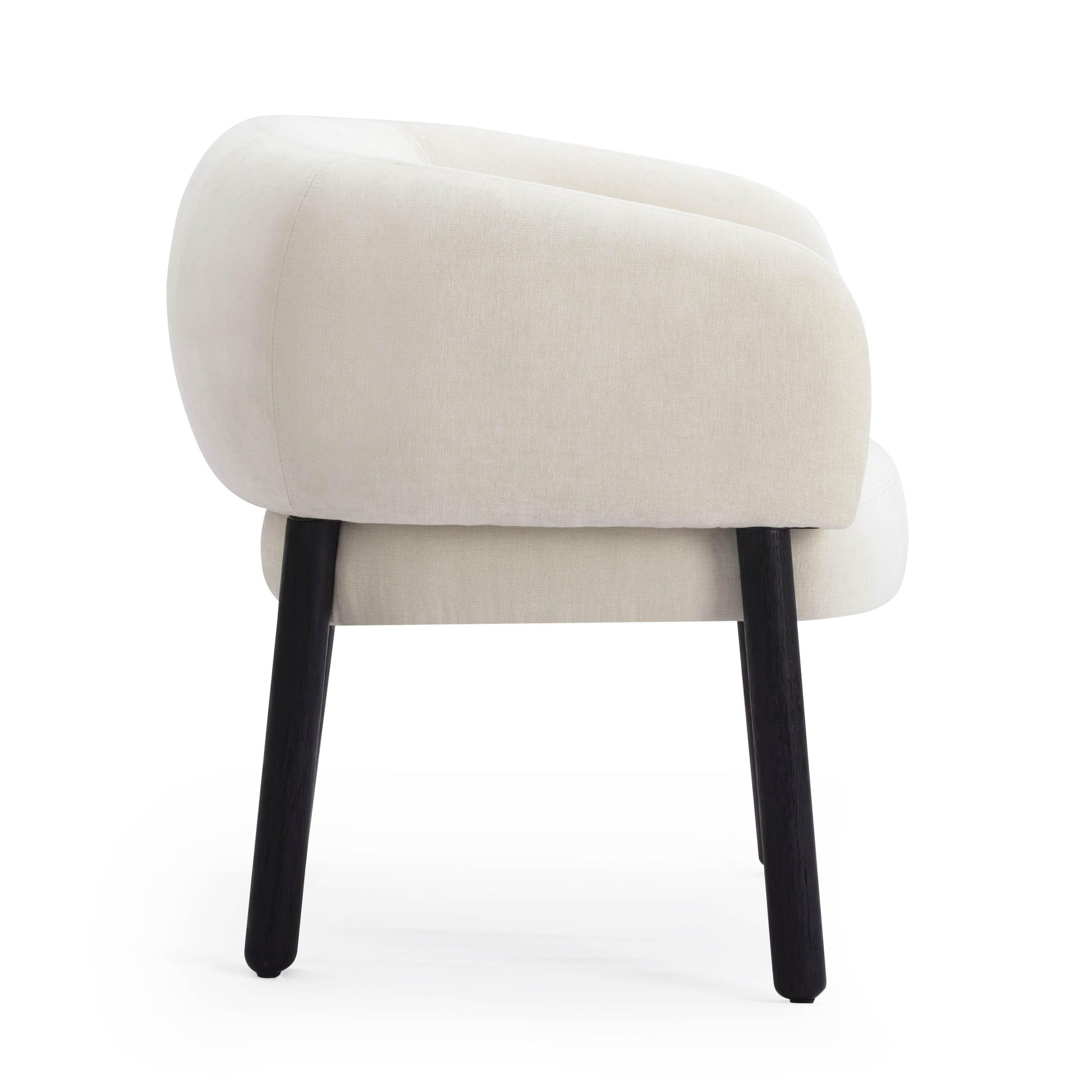 Foxy Cream Performance Basketweave Chenille Accent Chair Cream by Tov Furniture