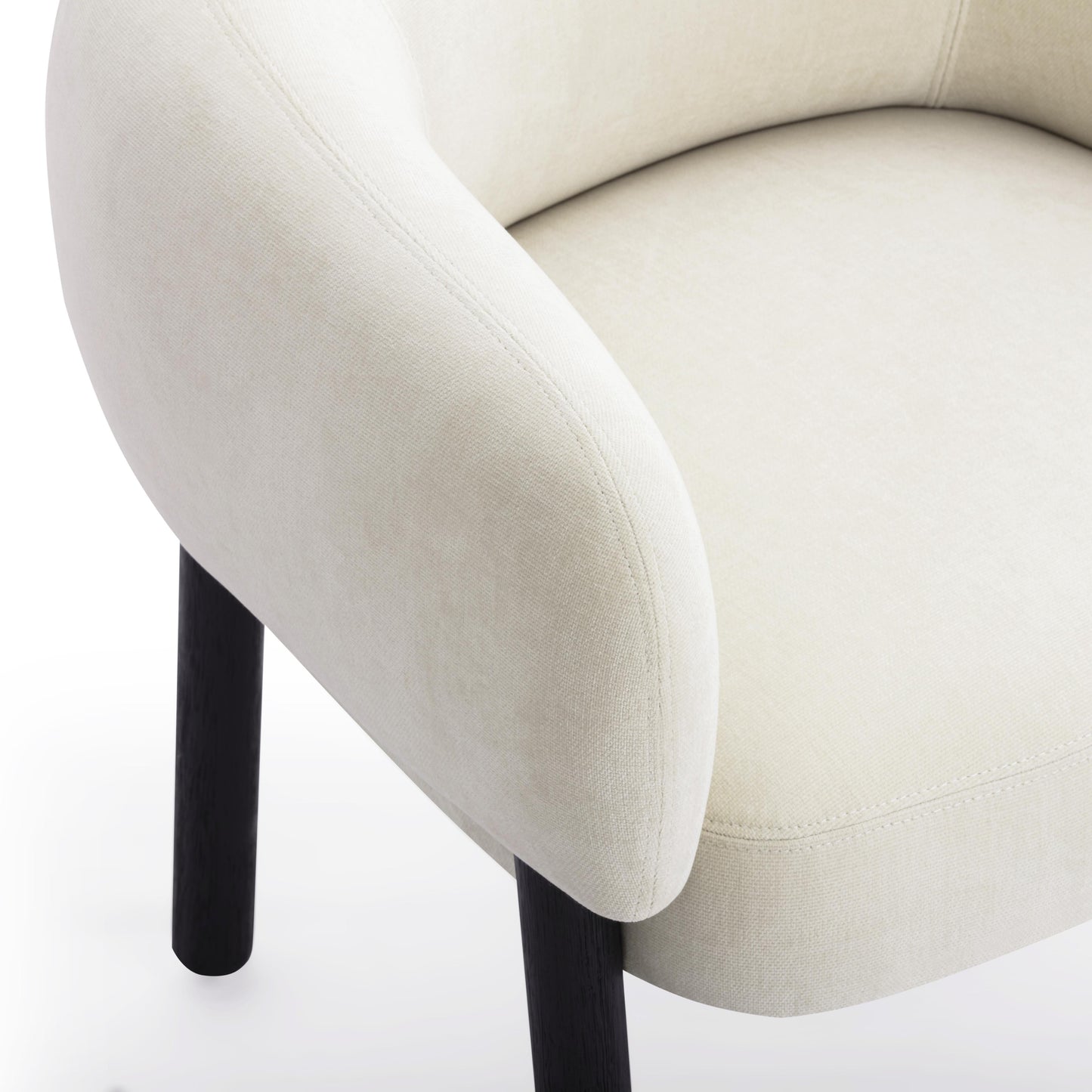 Foxy Cream Performance Basketweave Chenille Accent Chair Cream by Tov Furniture
