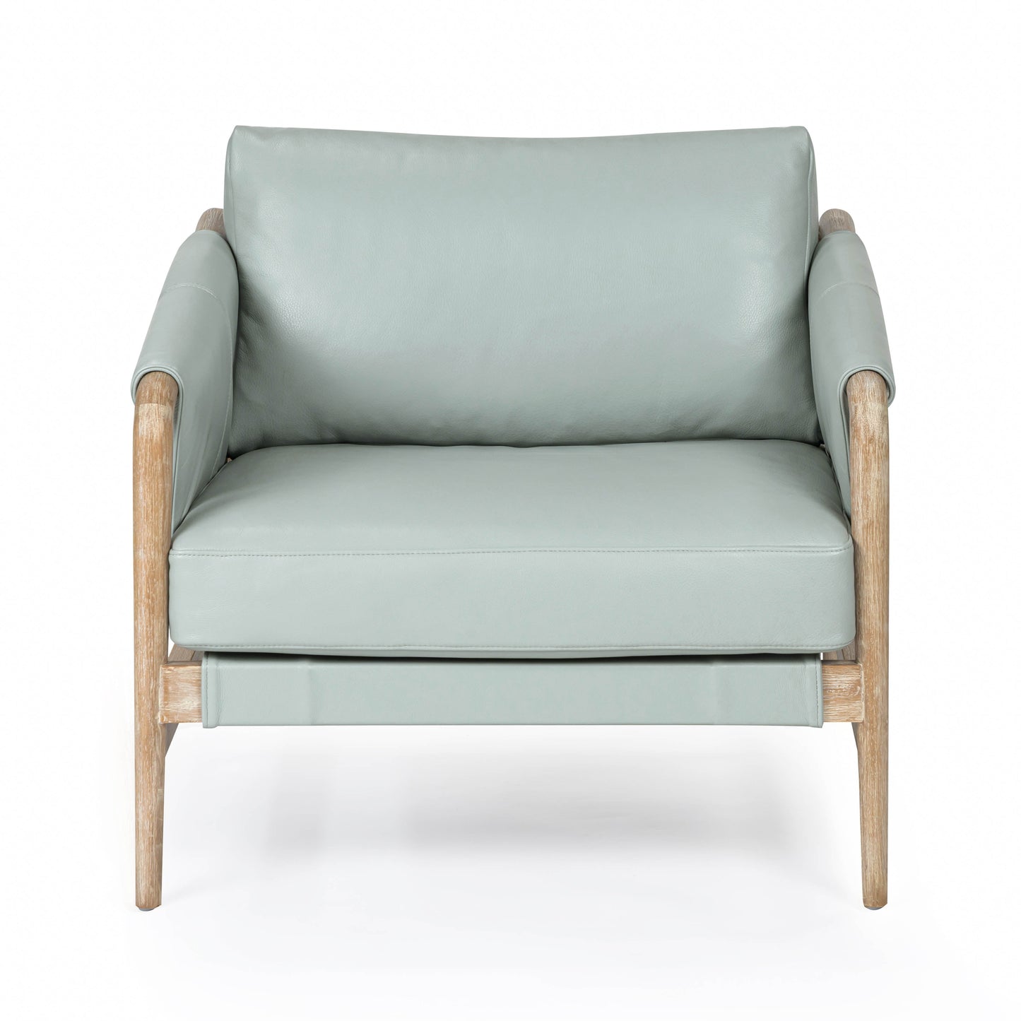 Chakka Contract-Grade Genuine Leather Accent Chair Blue by Tov Furniture