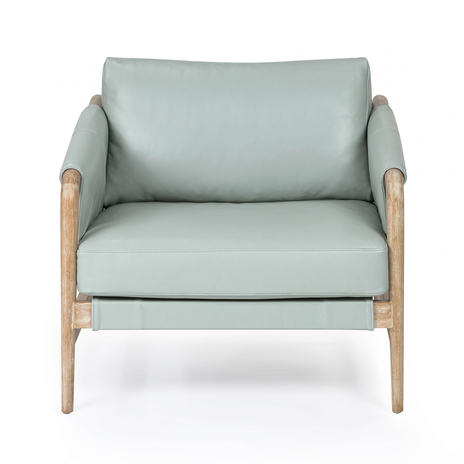 Chakka Contract-Grade Genuine Leather Accent Chair Blue by Tov Furniture