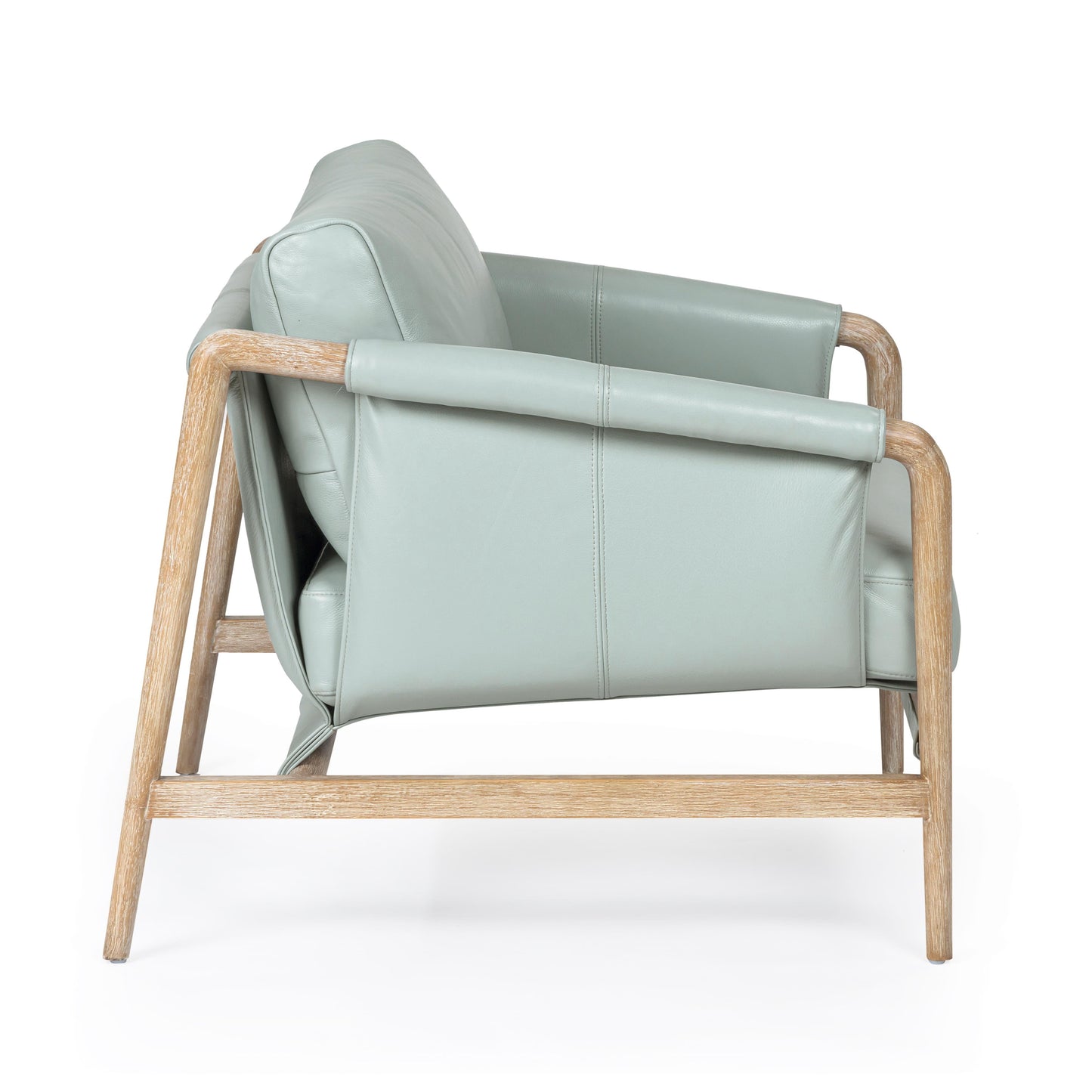 Chakka Contract-Grade Genuine Leather Accent Chair Blue by Tov Furniture