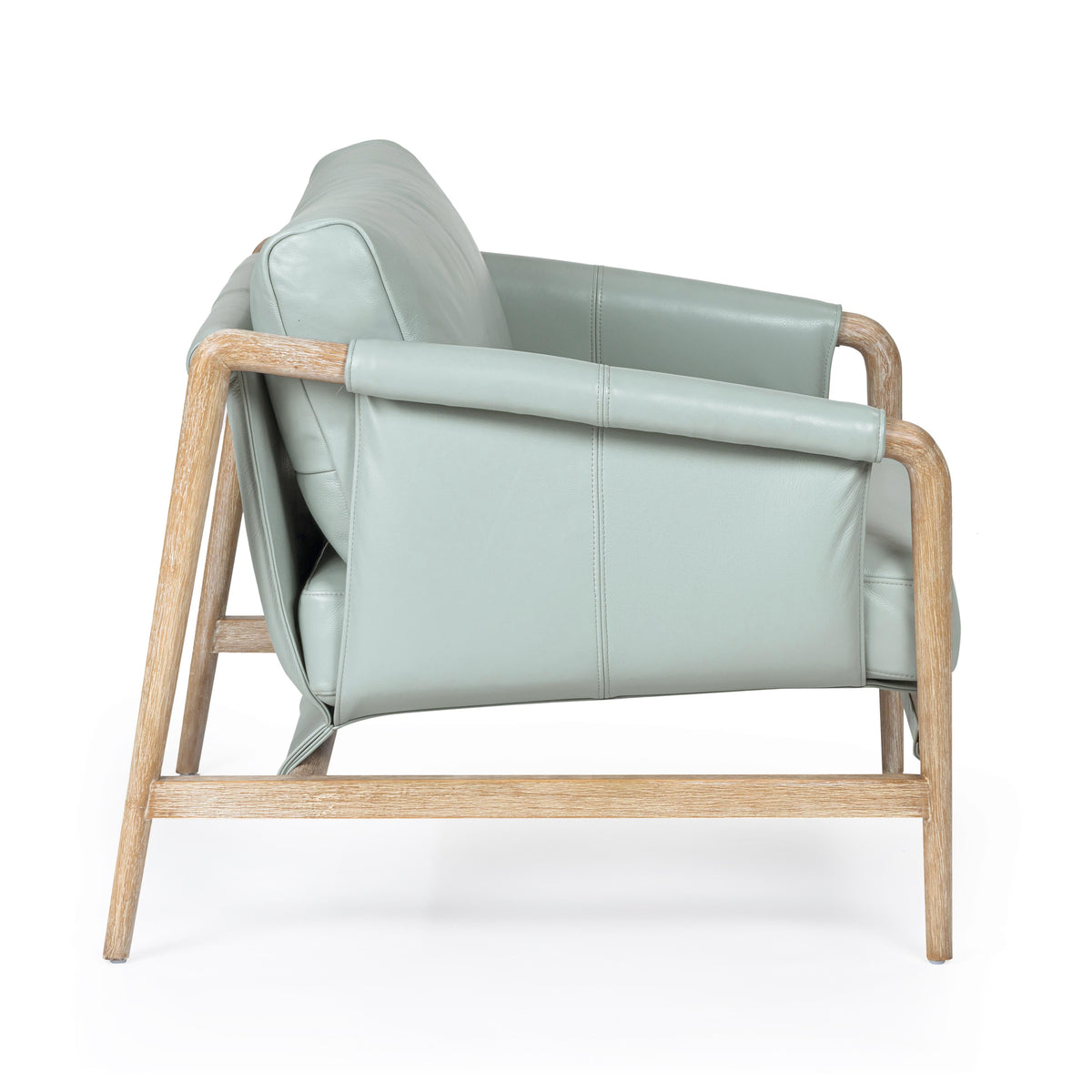 Chakka Blue Contract-Grade Genuine Leather Accent Chair by TOV Furniture – photo 3 of 7