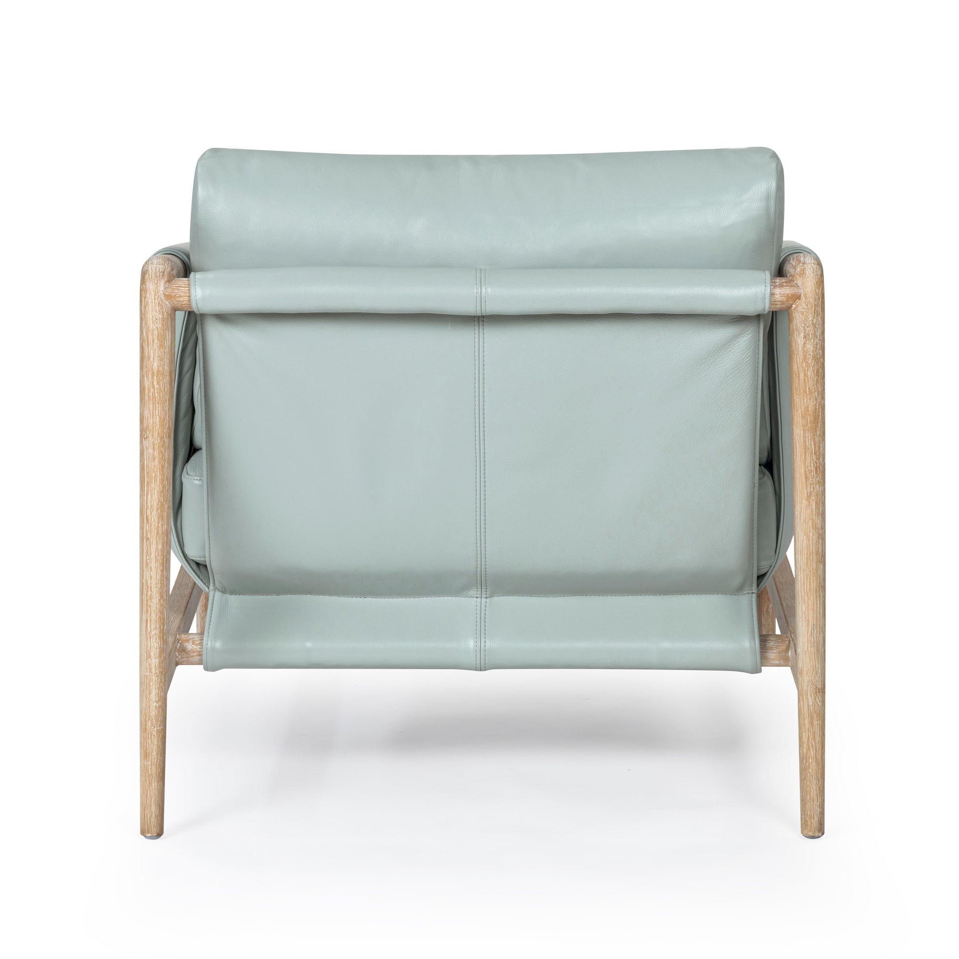 Chakka Contract-Grade Genuine Leather Accent Chair Blue by Tov Furniture