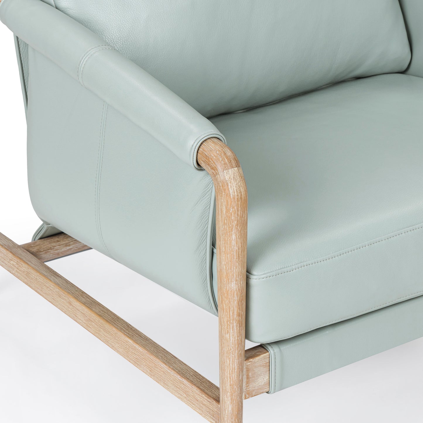 Chakka Contract-Grade Genuine Leather Accent Chair Blue by Tov Furniture