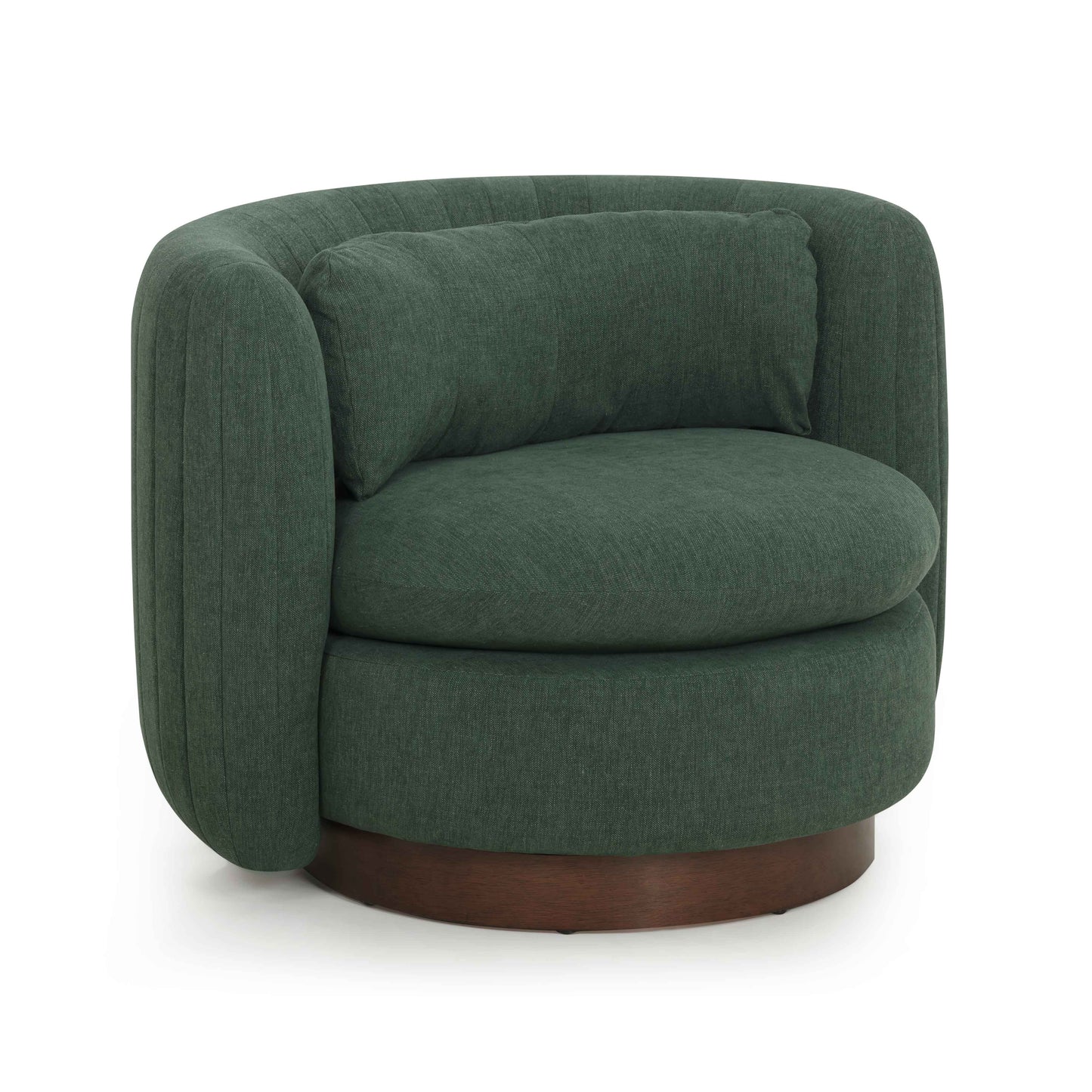 Nura Contract-Grade Chenille Swivel Accent Chair Forest Green by Tov Furniture