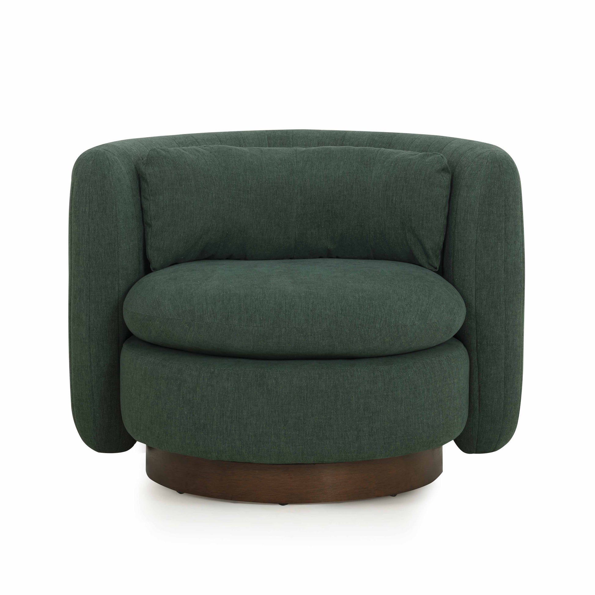 Nura Contract-Grade Chenille Swivel Accent Chair Forest Green by Tov Furniture
