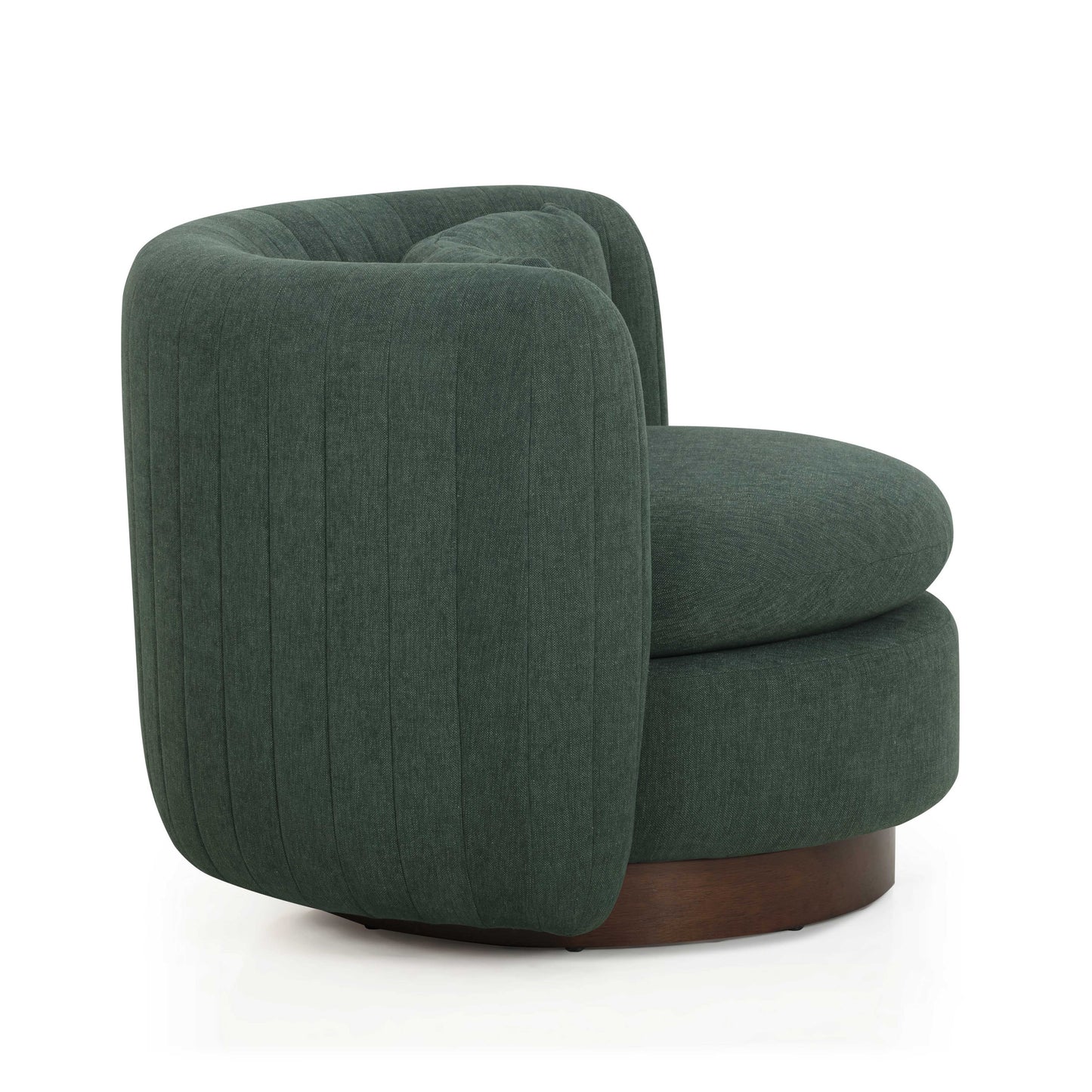 Nura Contract-Grade Chenille Swivel Accent Chair Forest Green by Tov Furniture