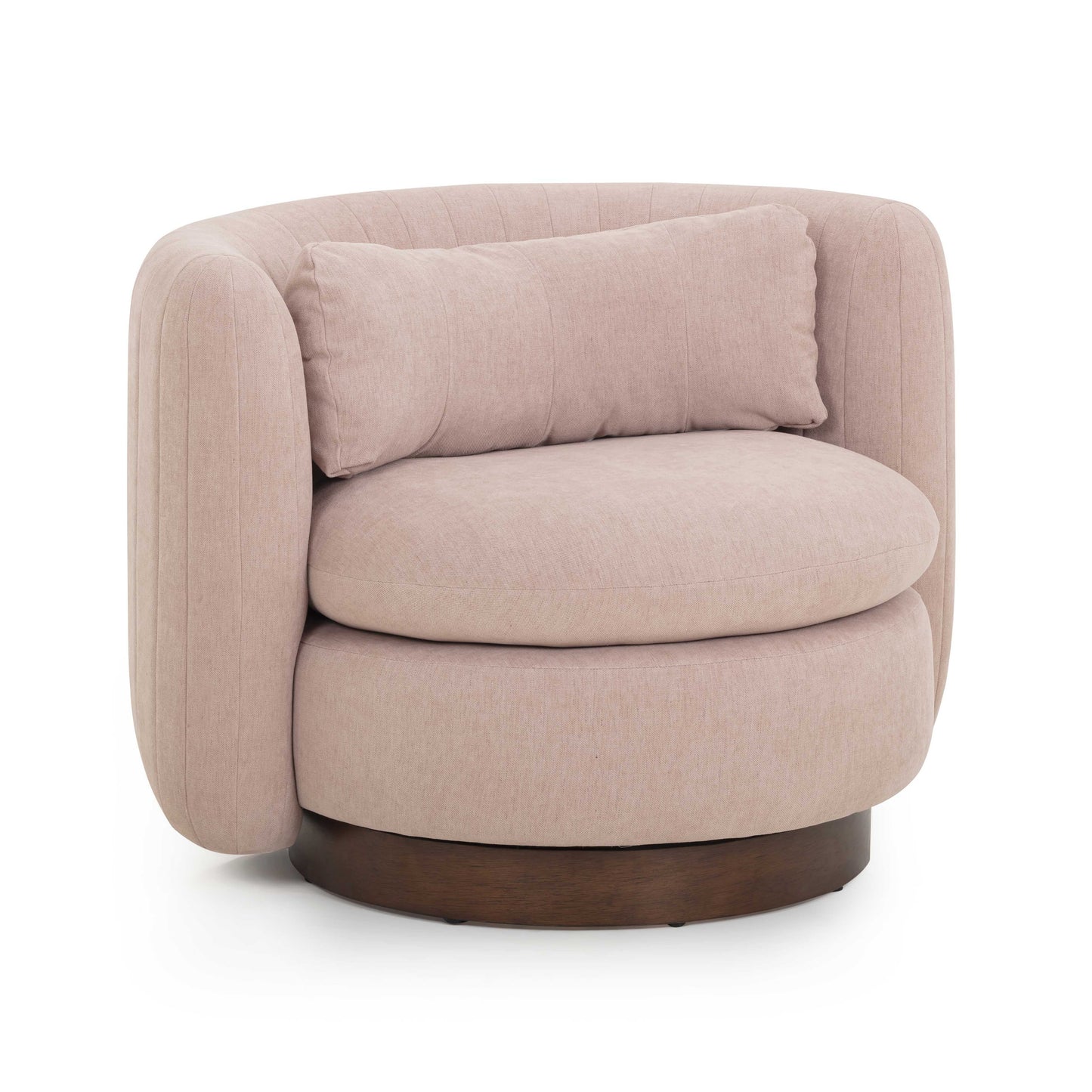 Nura Contract-Grade Chenille Swivel Accent Chair Pink by Tov Furniture