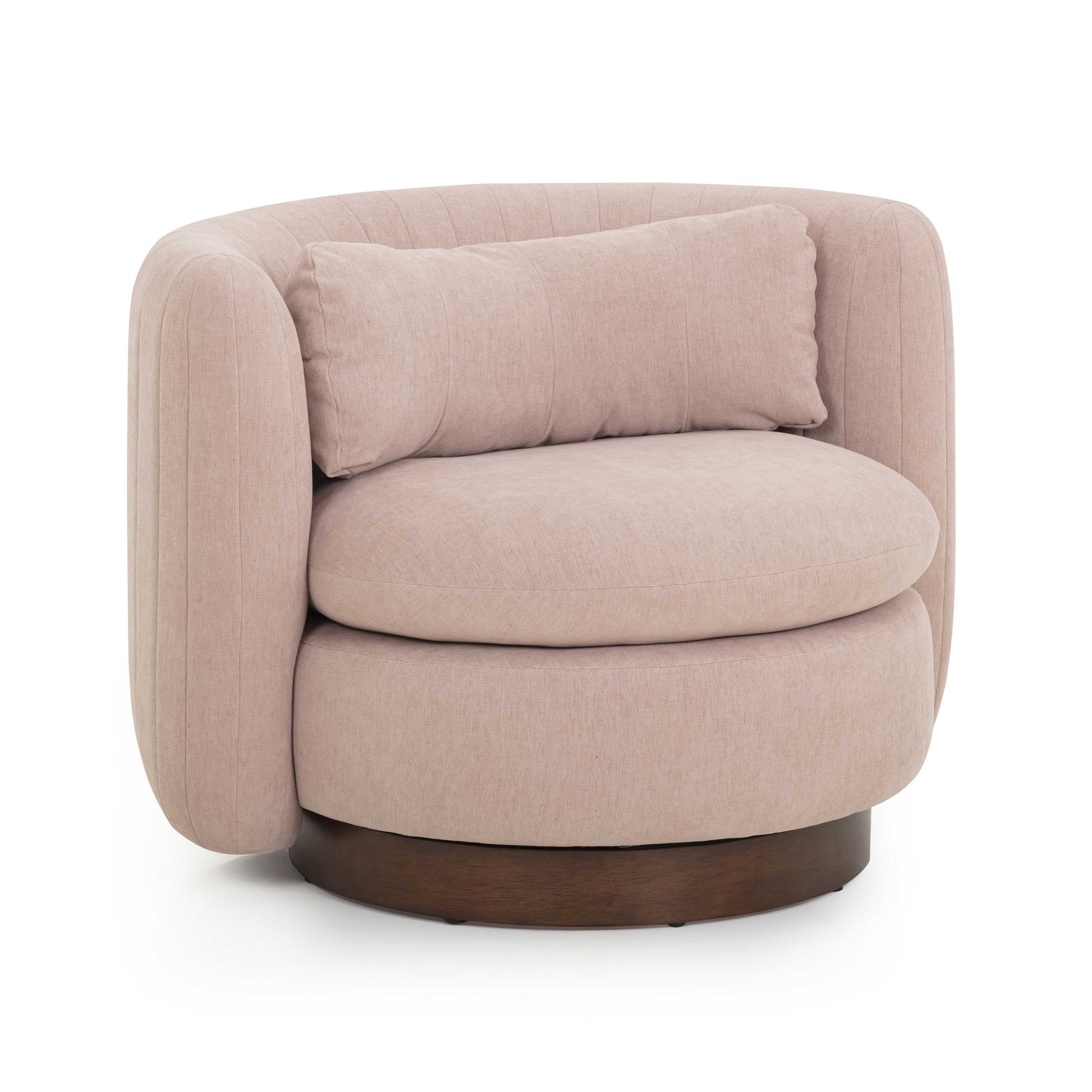 Nura Contract-Grade Chenille Swivel Accent Chair Pink by Tov Furniture