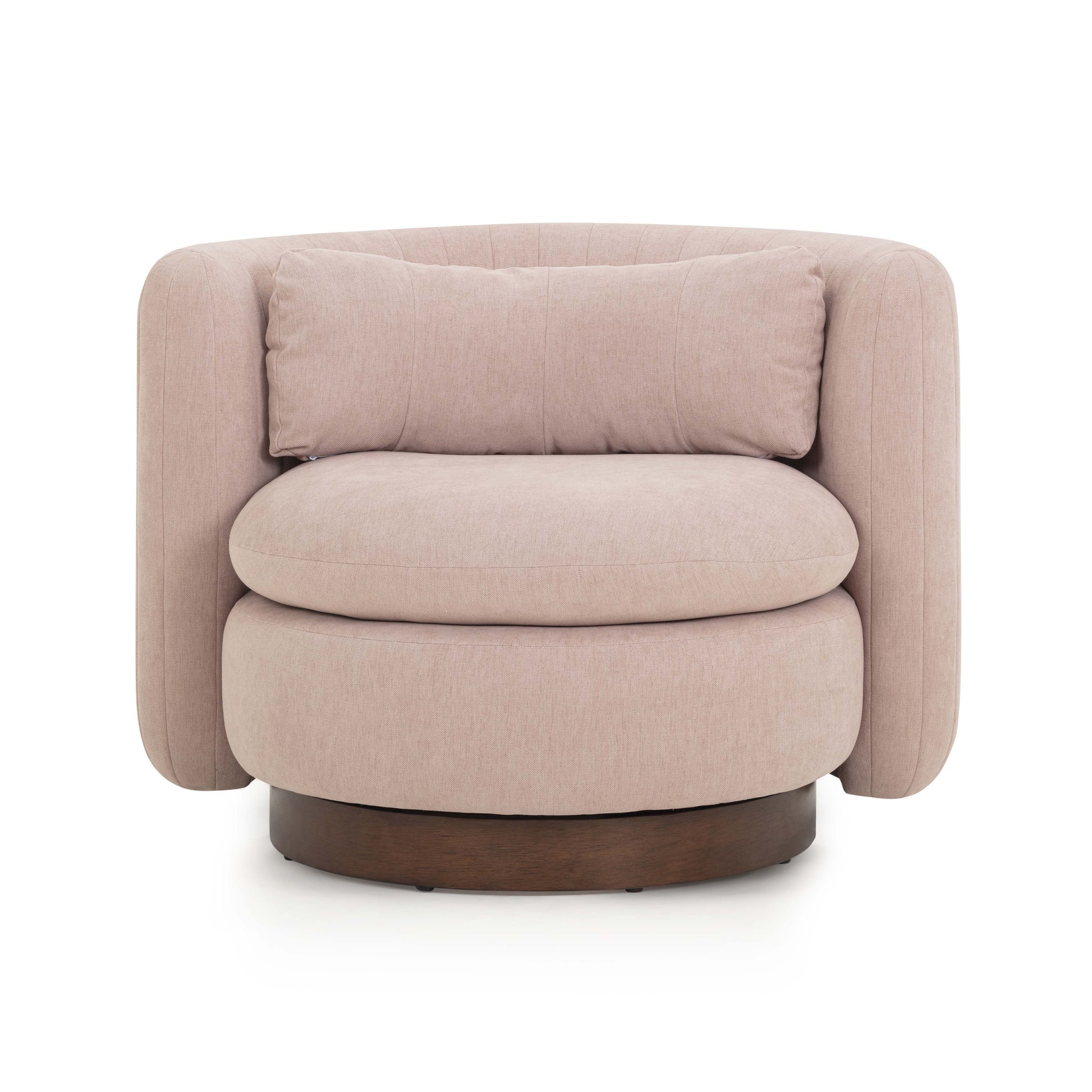 Nura Contract-Grade Chenille Swivel Accent Chair Pink by Tov Furniture