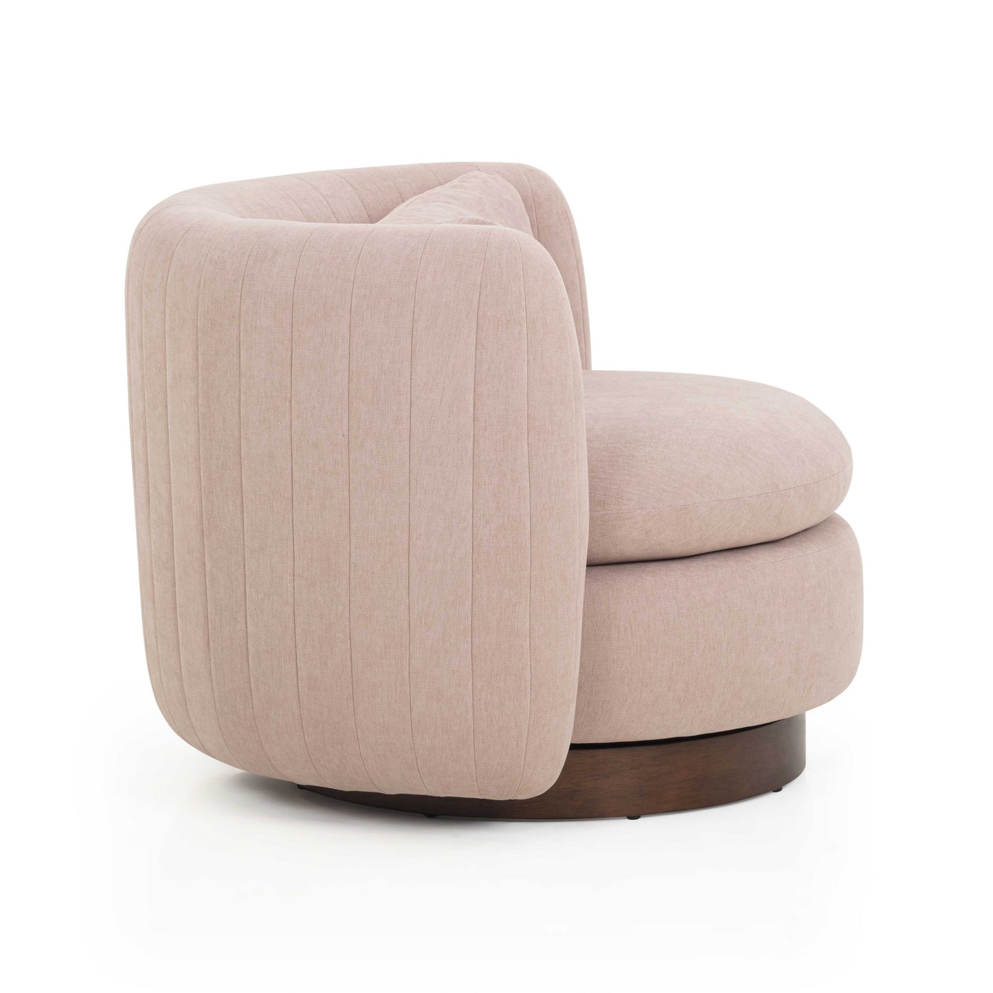 Nura Contract-Grade Chenille Swivel Accent Chair Pink by Tov Furniture