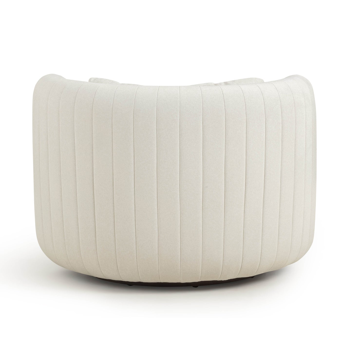 Nura Cream Performance Vegan Mohair Swivel Accent Chair Cream by Tov Furniture