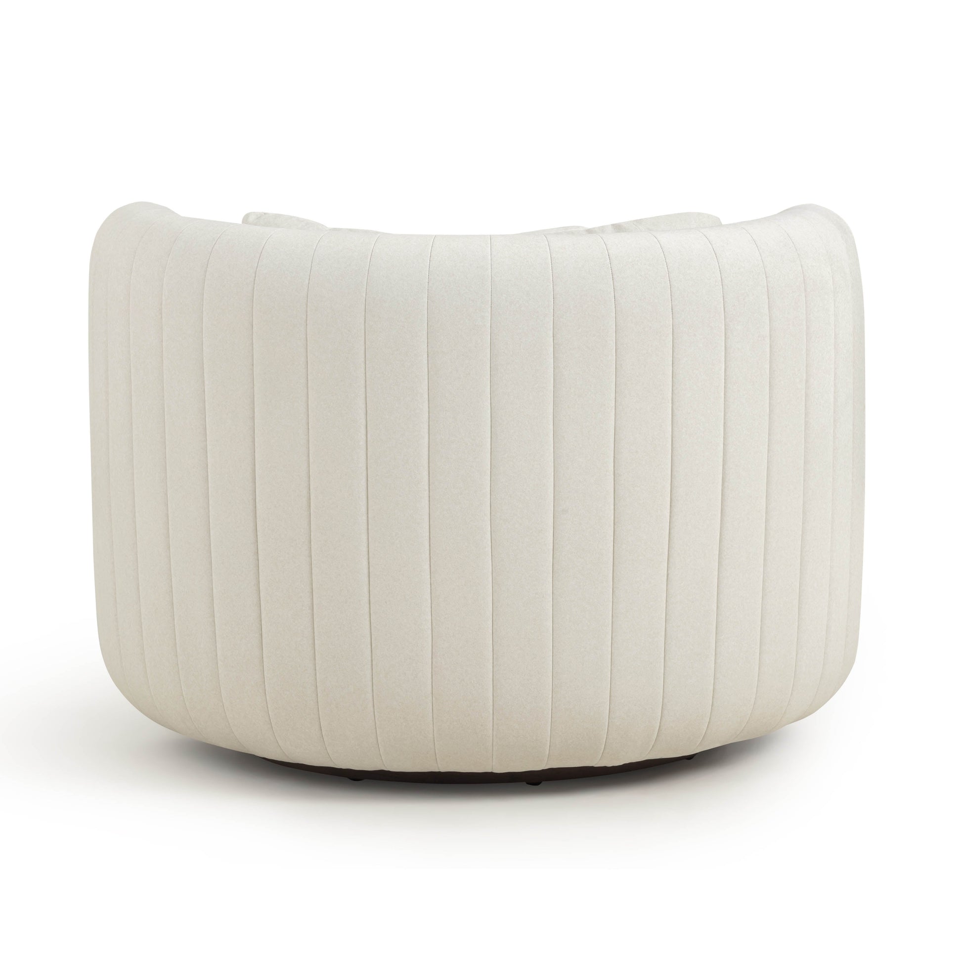 Nura Cream Performance Vegan Mohair Swivel Accent Chair Cream by Tov Furniture