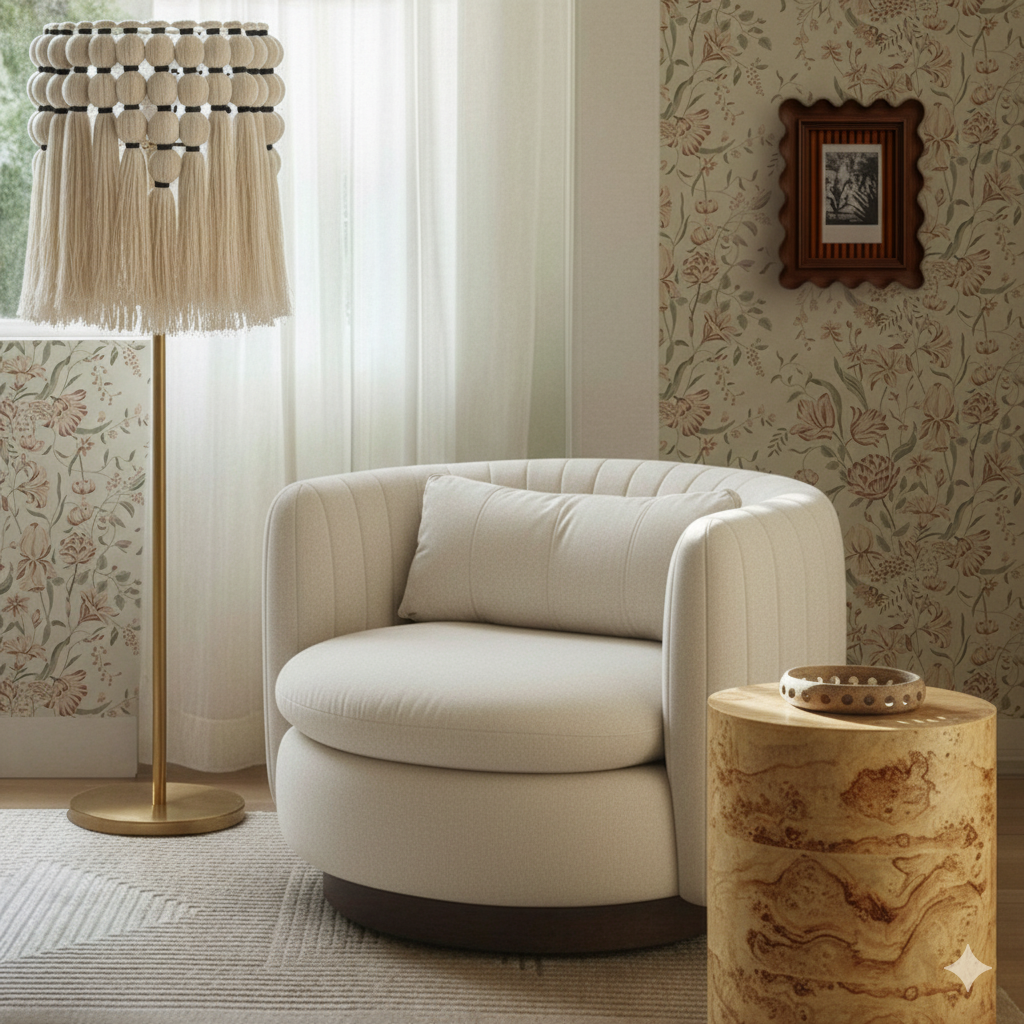 Nura Cream Performance Vegan Mohair Swivel Accent Chair Cream by Tov Furniture