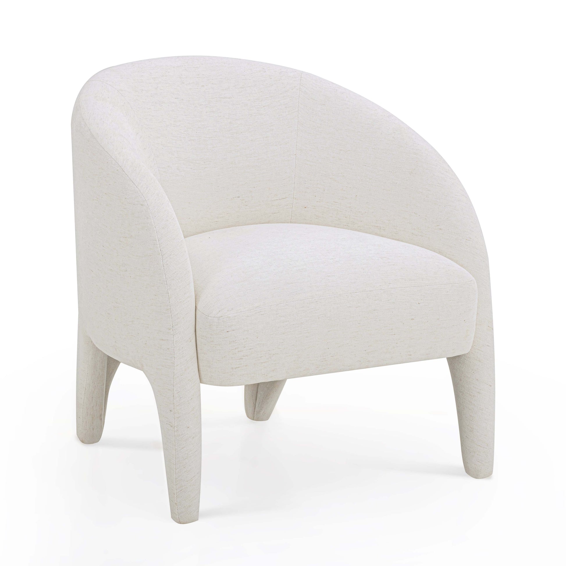 Kris Contract-Grade Chenille Accent Chair Cream by Tov Furniture