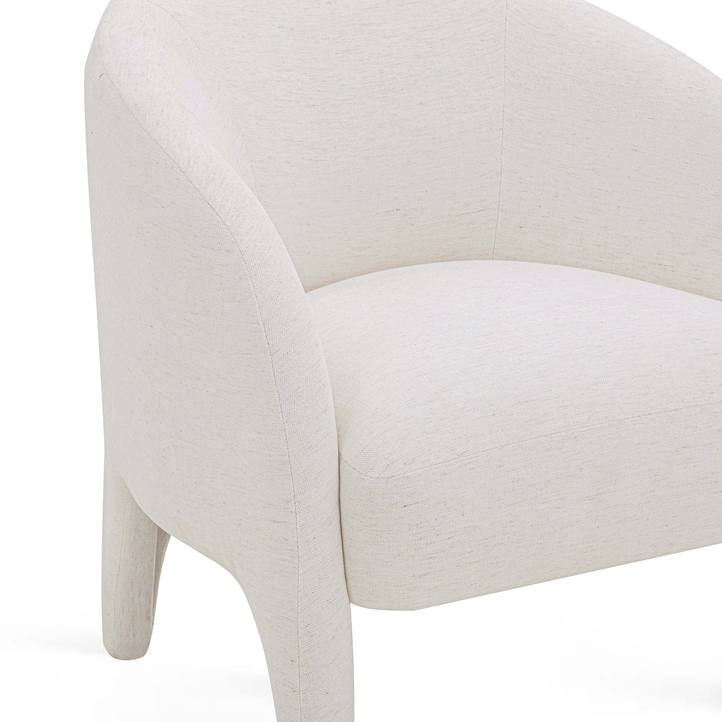 Kris Contract-Grade Chenille Accent Chair Cream by Tov Furniture