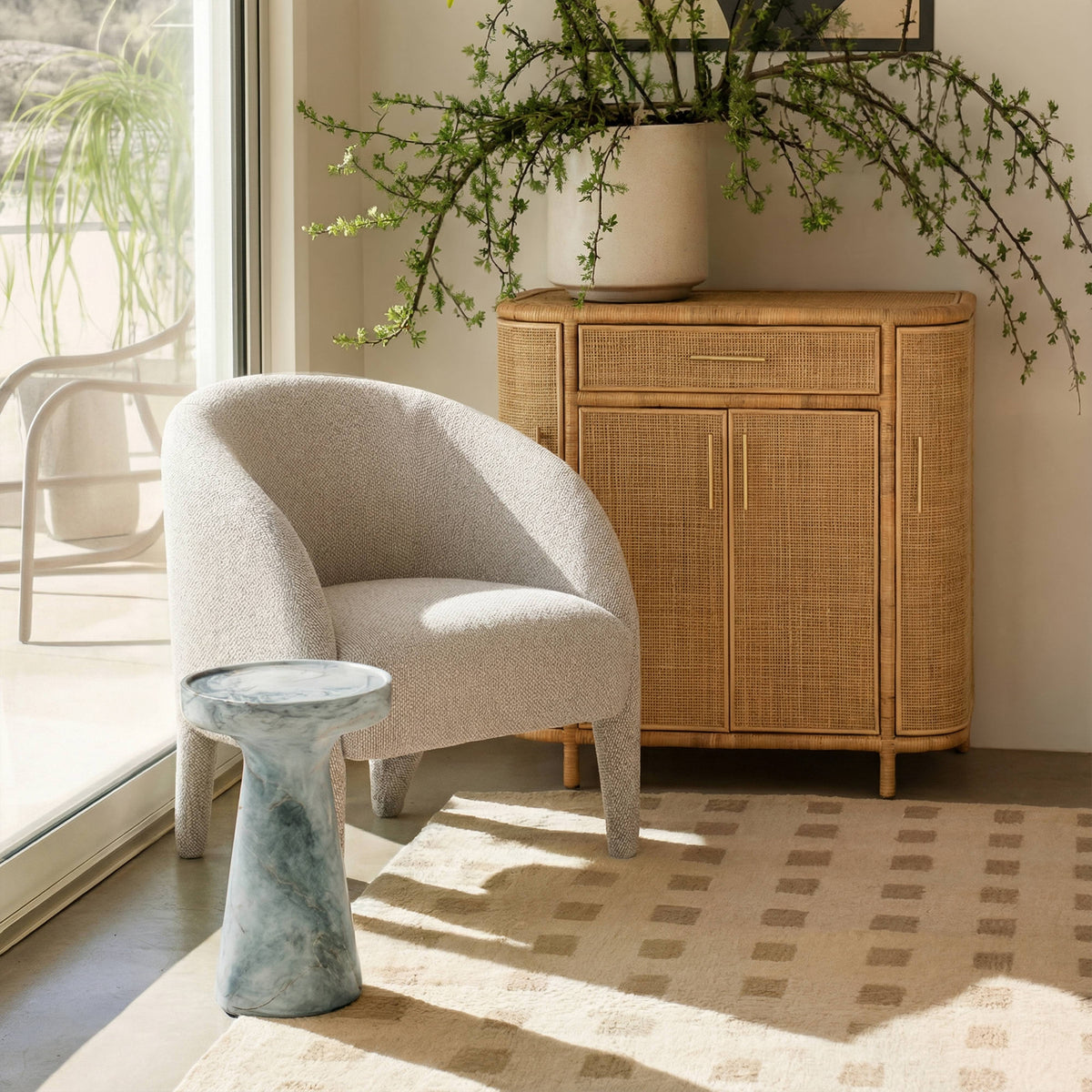 Kris Warm Grey Performance Boucle Accent Chair by TOV Furniture – photo 2 of 7
