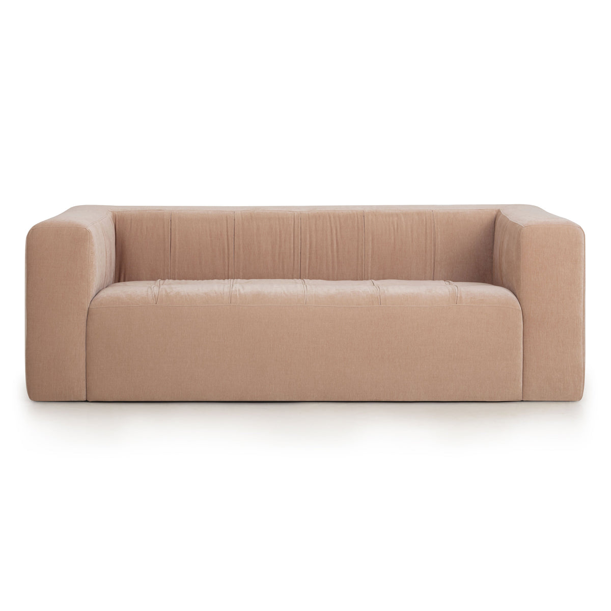 Alder 89" Peach Upcycled Contract-Grade Chenille Sofa by TOV Furniture – photo 1 of 8