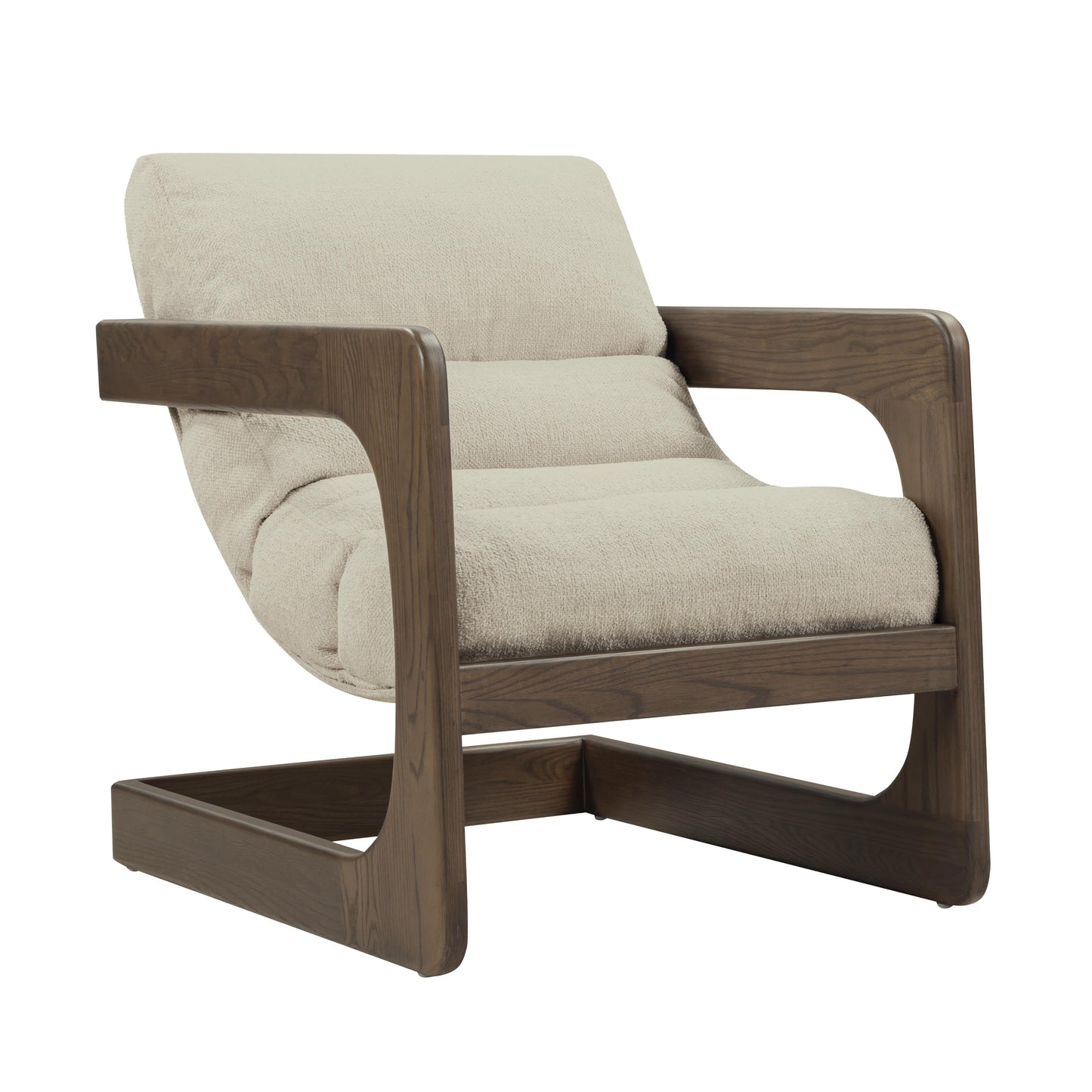 Palma Textured Contract Grade Weave Fabric Accent Chair Cream by Tov Furniture
