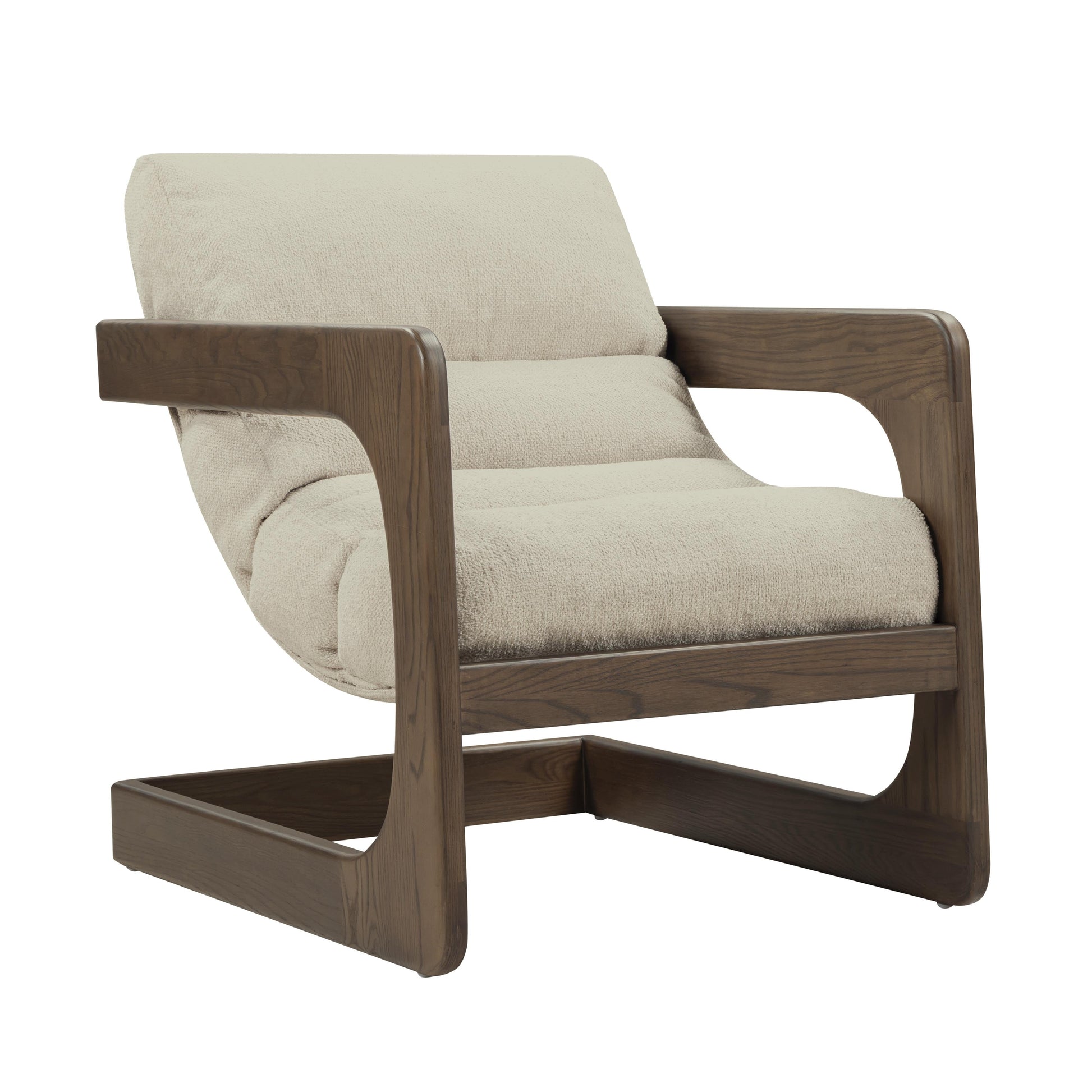 Palma Textured Contract Grade Weave Fabric Accent Chair Cream by Tov Furniture