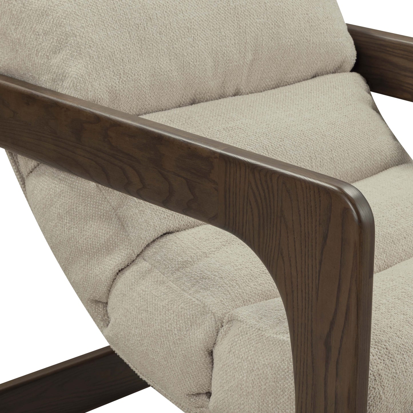 Palma Textured Contract Grade Weave Fabric Accent Chair Cream by Tov Furniture