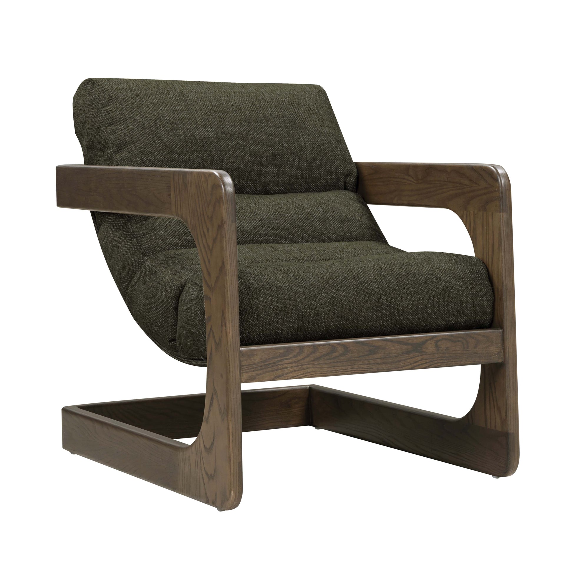 Palma Textured Contract Grade Weave Fabric Accent Chair Forest Green by Tov Furniture