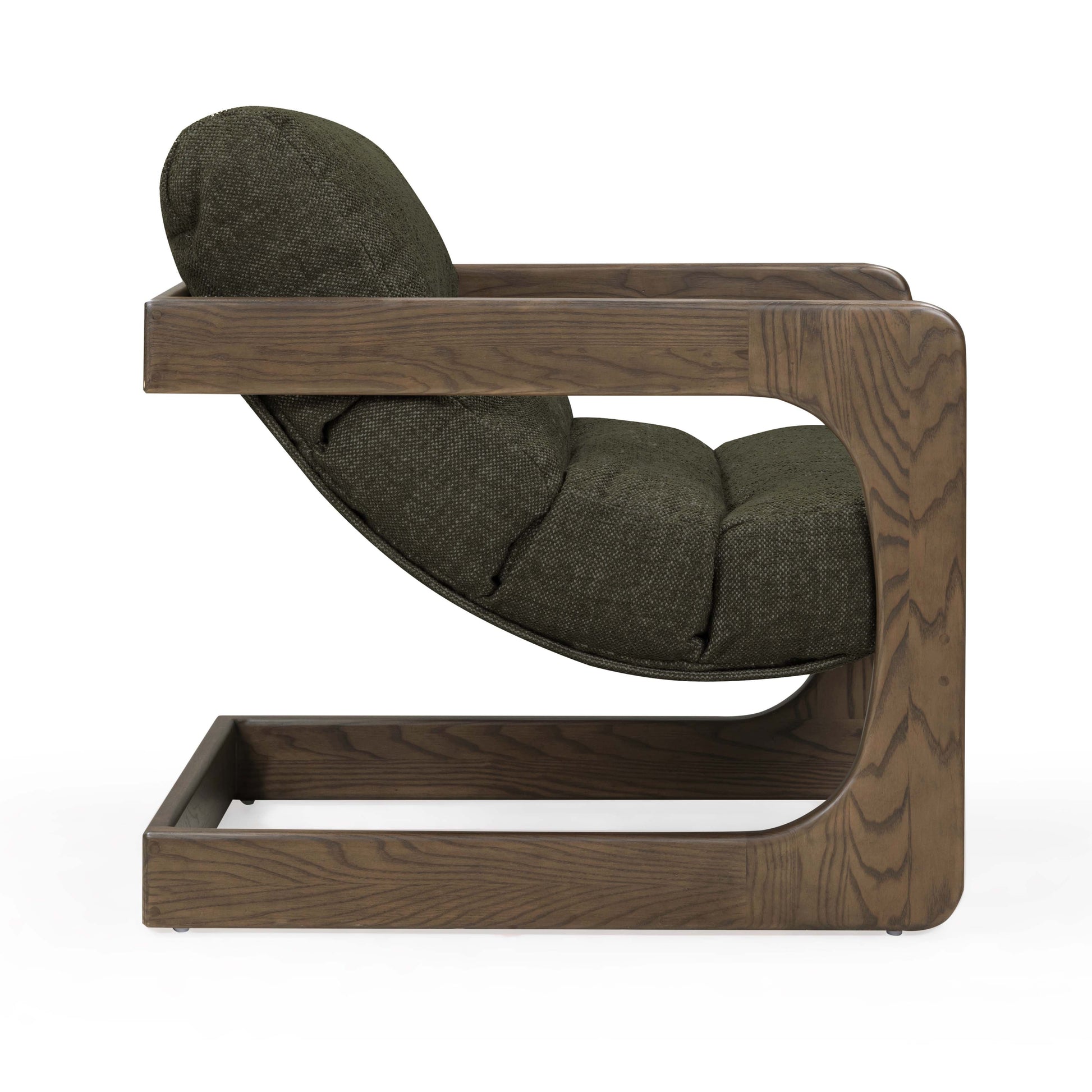 Palma Textured Contract Grade Weave Fabric Accent Chair Forest Green by Tov Furniture