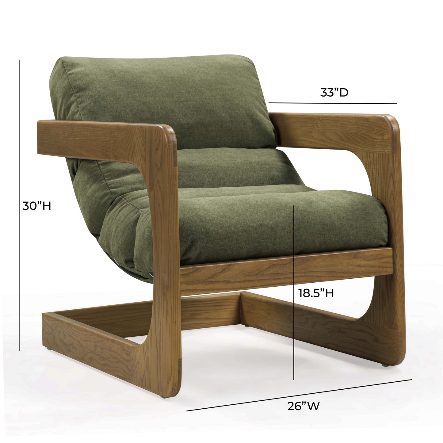Palma Upcycled Performance Fabric Accent Chair Green by Tov Furniture