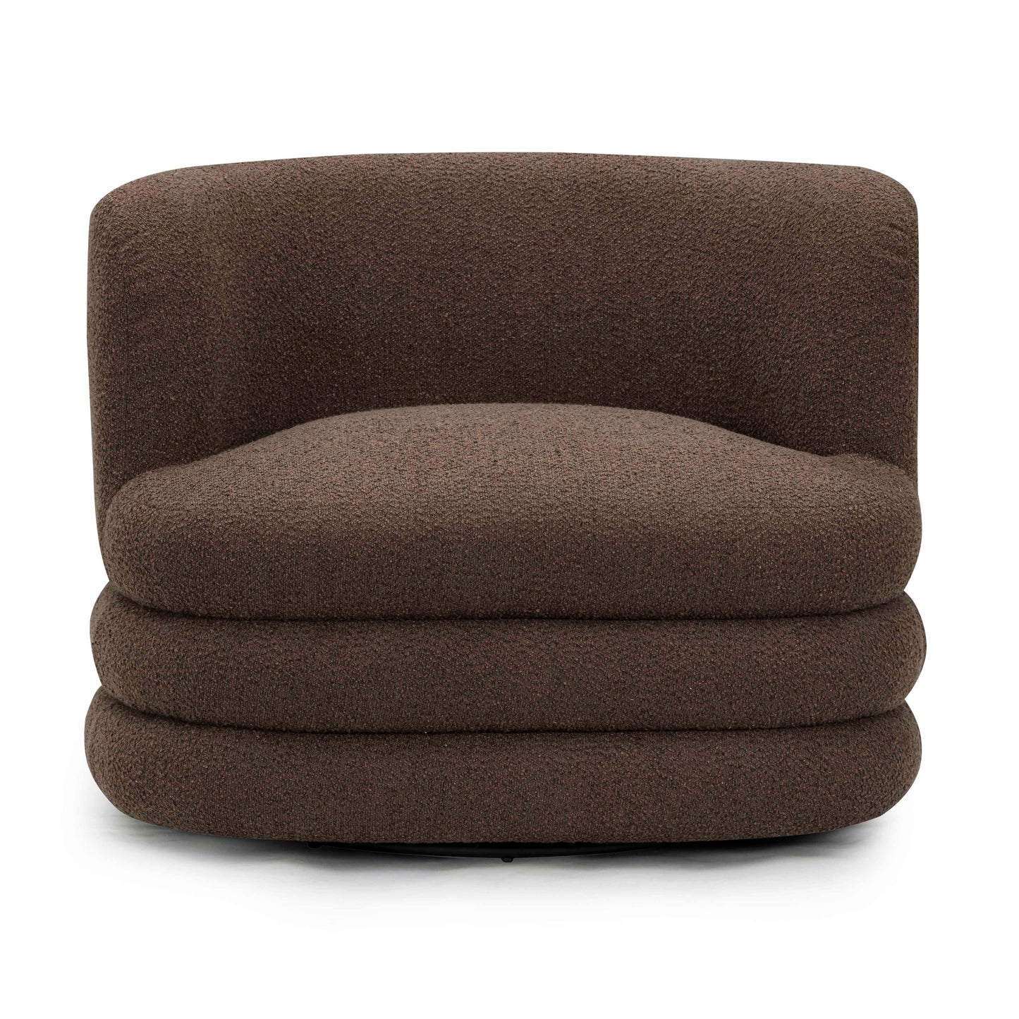 Astor Heavy Performance Boucle Swivel Hotel Lounge Chair Brown by Tov Furniture