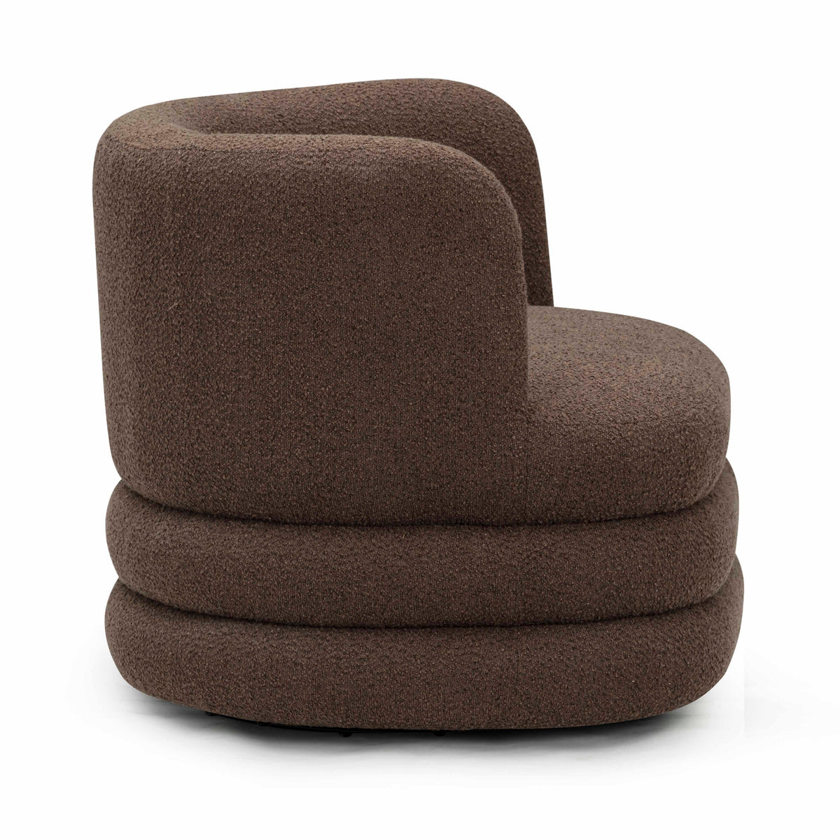 Astor Brown Performance Boucle Swivel Hotel Lounge Chair by TOV Furniture – photo 4 of 8