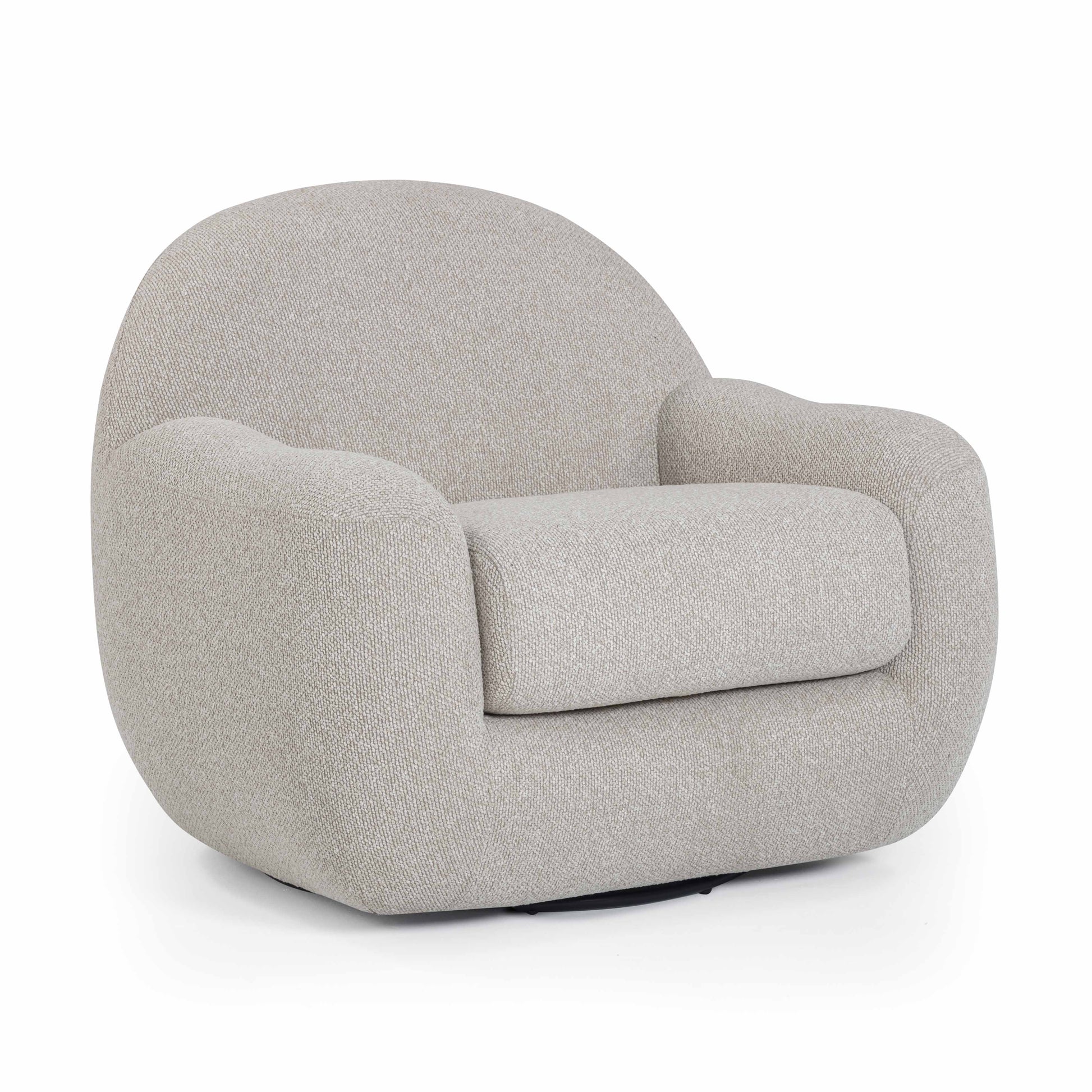 Tiago Warm Grey Performance Boucle Swivel Accent Chair Warm Grey by Tov Furniture