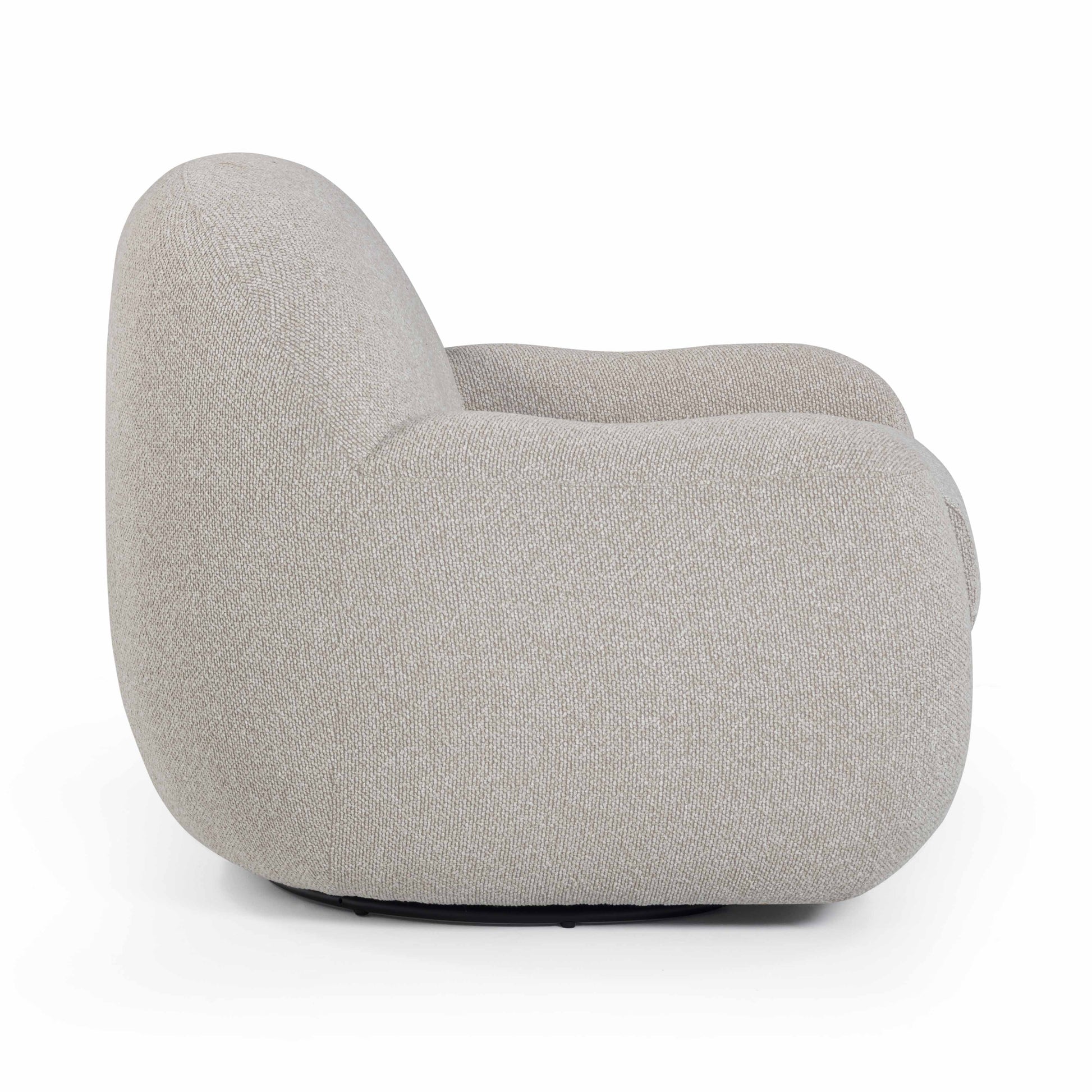 Tiago Warm Grey Performance Boucle Swivel Accent Chair Warm Grey by Tov Furniture