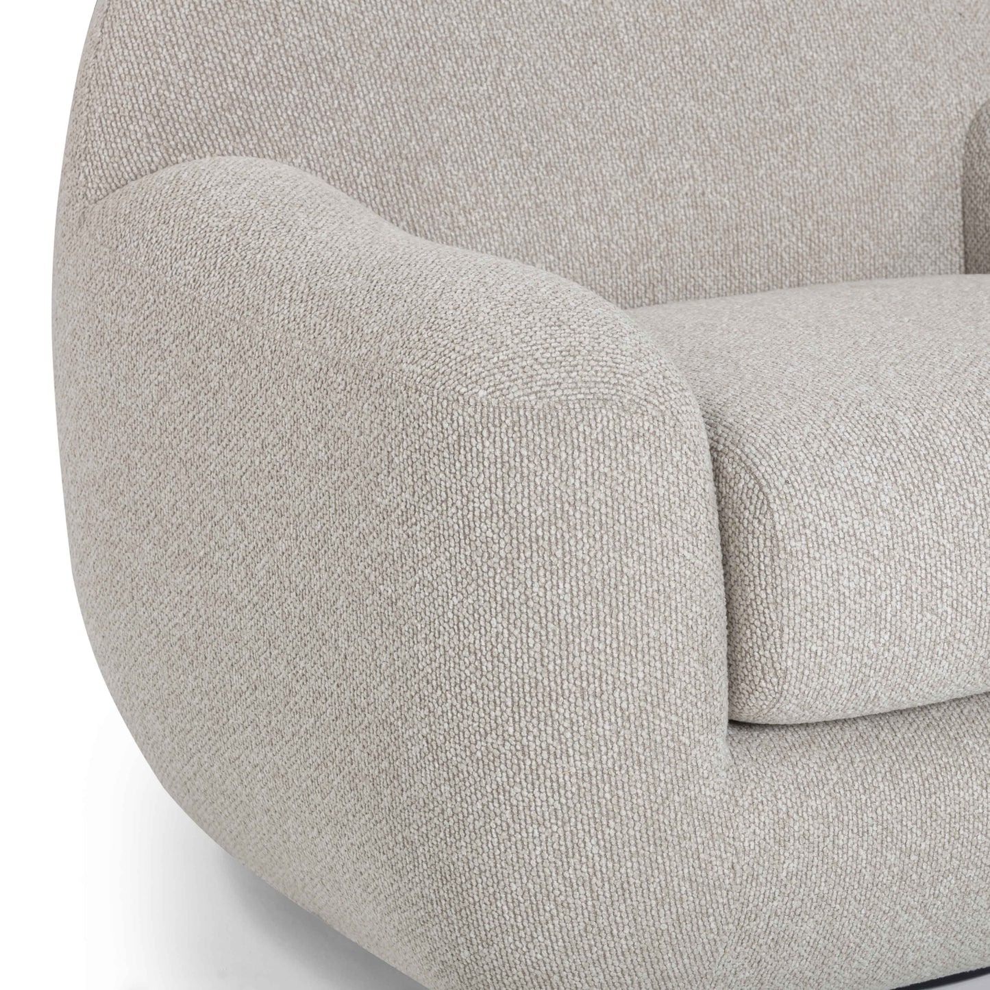 Tiago Warm Grey Performance Boucle Swivel Accent Chair Warm Grey by Tov Furniture