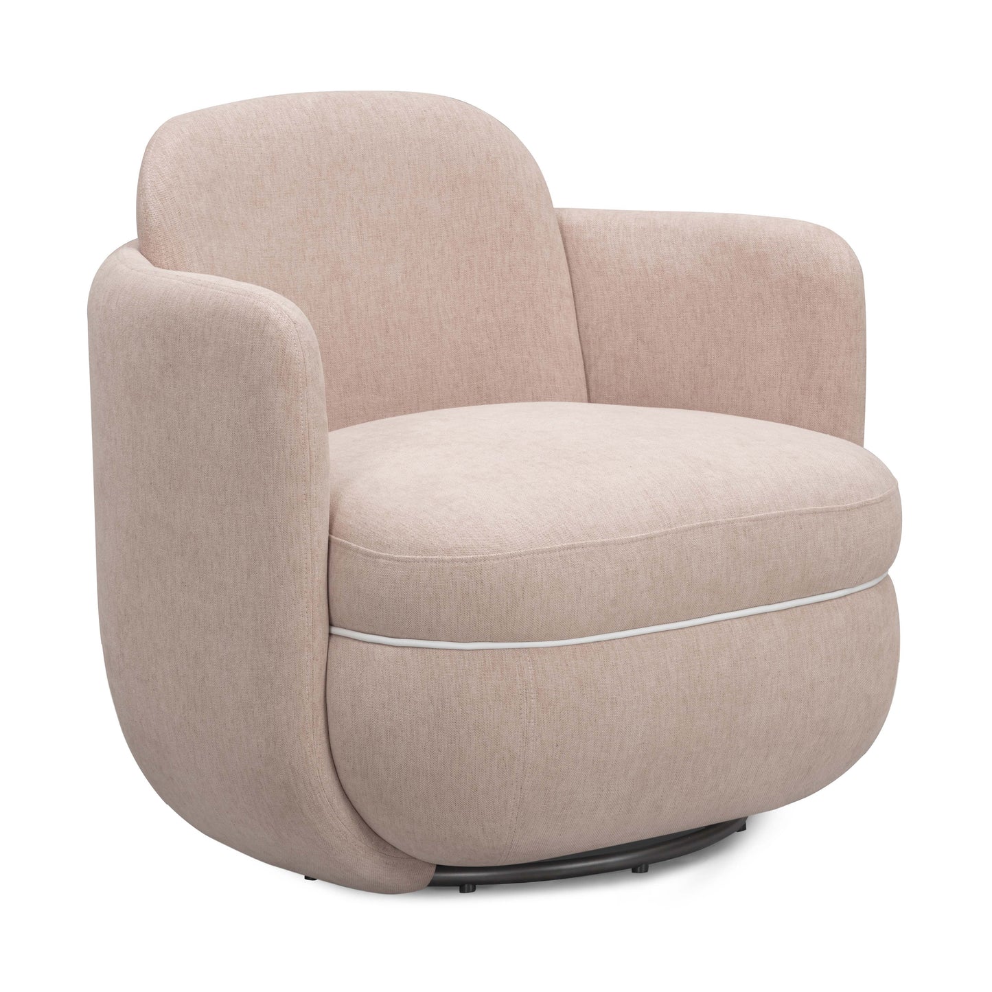 Wolfie Performance Chenille Swivel Accent Chair Pink by Tov Furniture