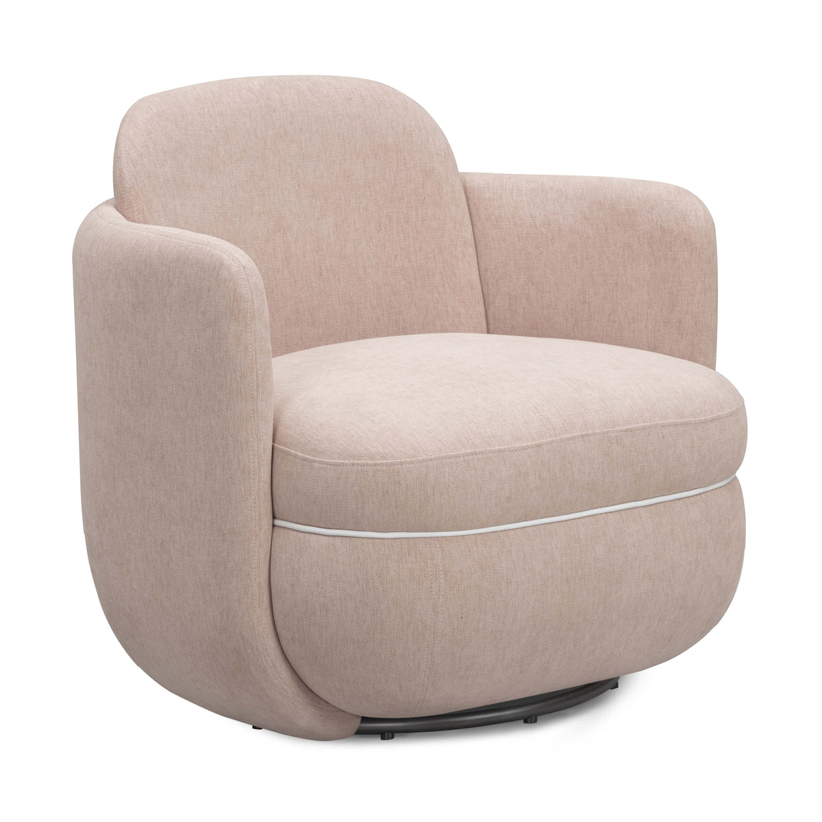 Wolfie Light Pink Performance Chenille Swivel Accent Chair by TOV Furniture – photo 3 of 8