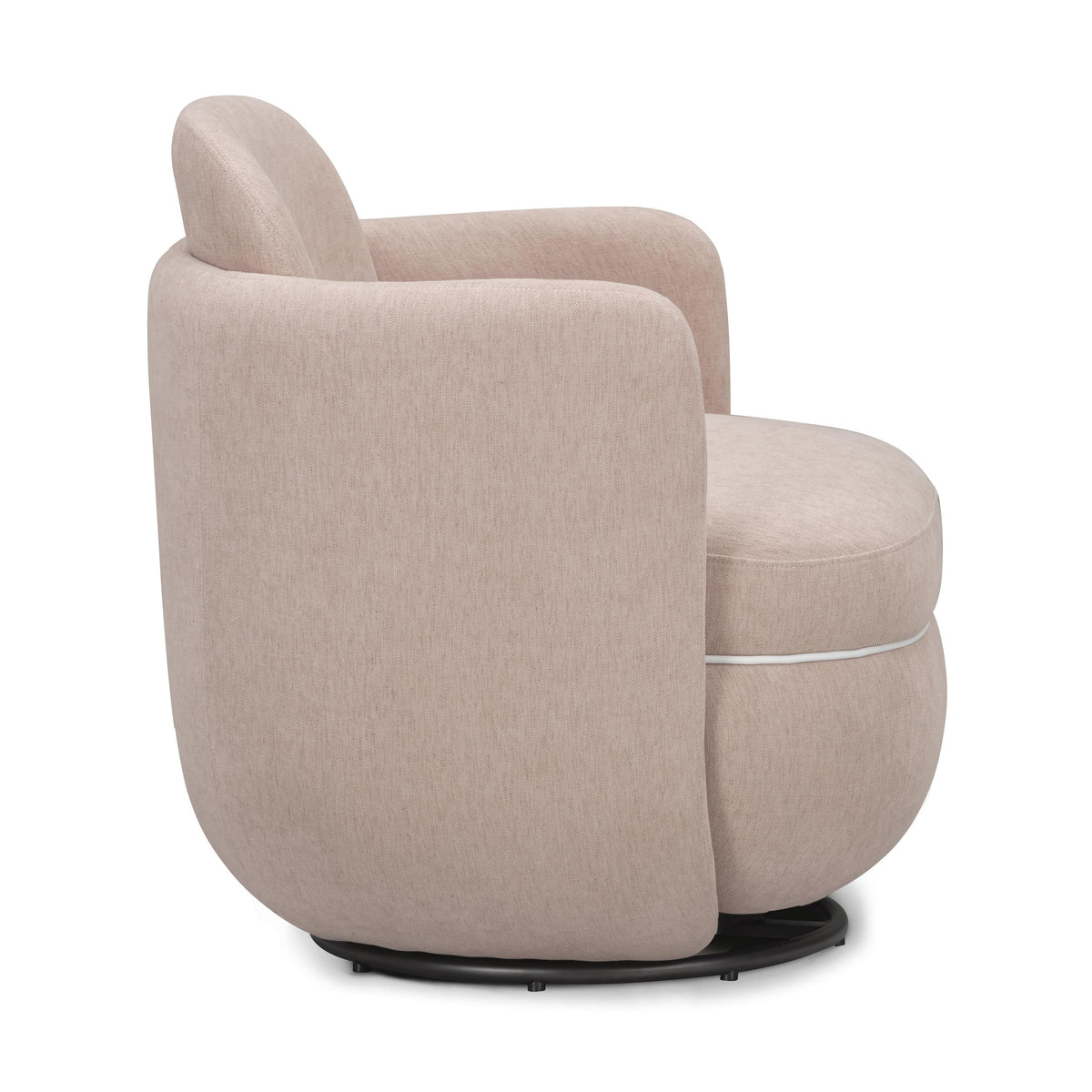 Wolfie Light Pink Performance Chenille Swivel Accent Chair by TOV Furniture – photo 4 of 8