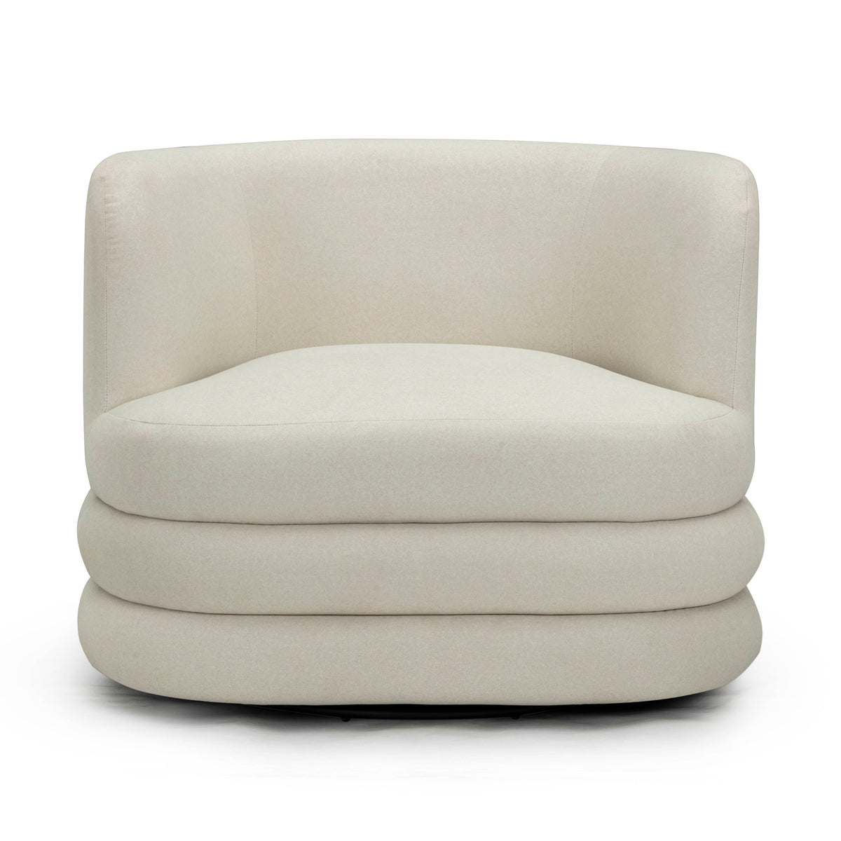 Astor Performance Faux Mohair Swivel Hotel Lounge Chair in Cream by TOV Furniture – photo 1 of 7