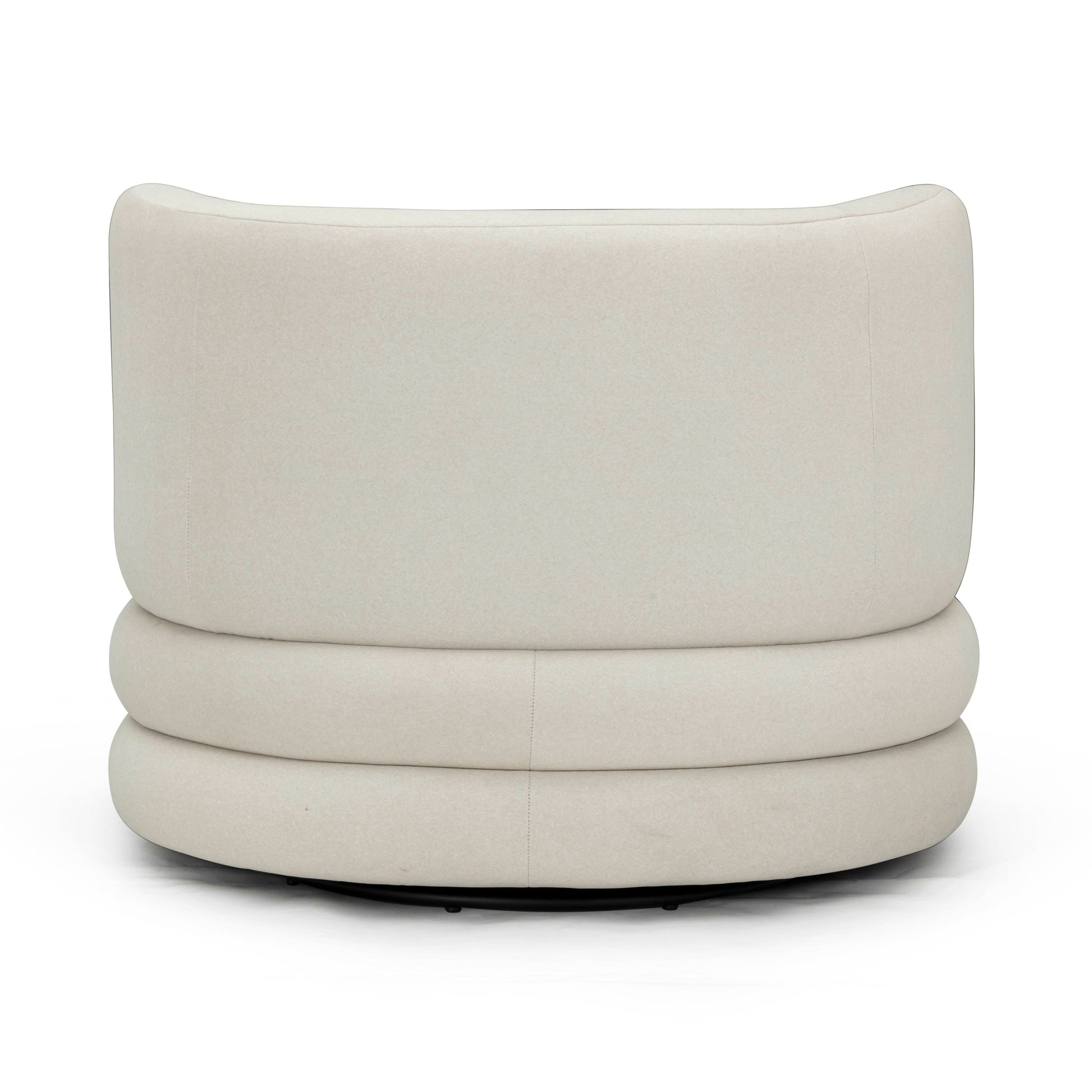 Astor Performance Faux Mohair Swivel Hotel Lounge Chair Cream by Tov Furniture