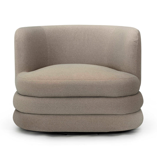 Astor Performance Faux Mohair Swivel Hotel Lounge Chair Taupe by Tov Furniture