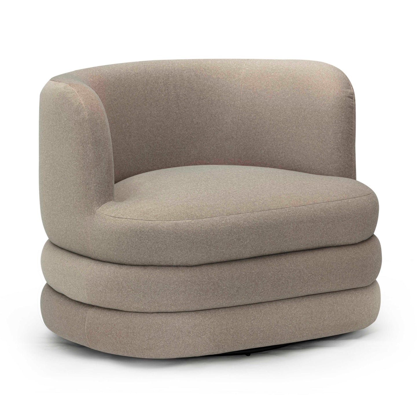 Astor Performance Faux Mohair Swivel Hotel Lounge Chair Taupe by Tov Furniture