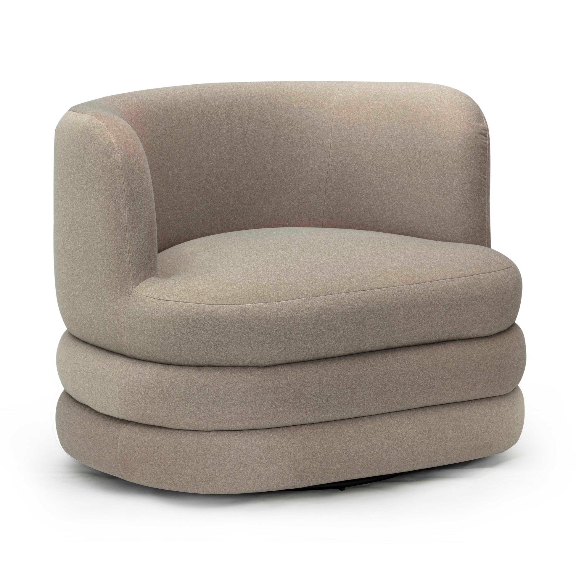 Astor Performance Faux Mohair Swivel Hotel Lounge Chair Taupe by Tov Furniture