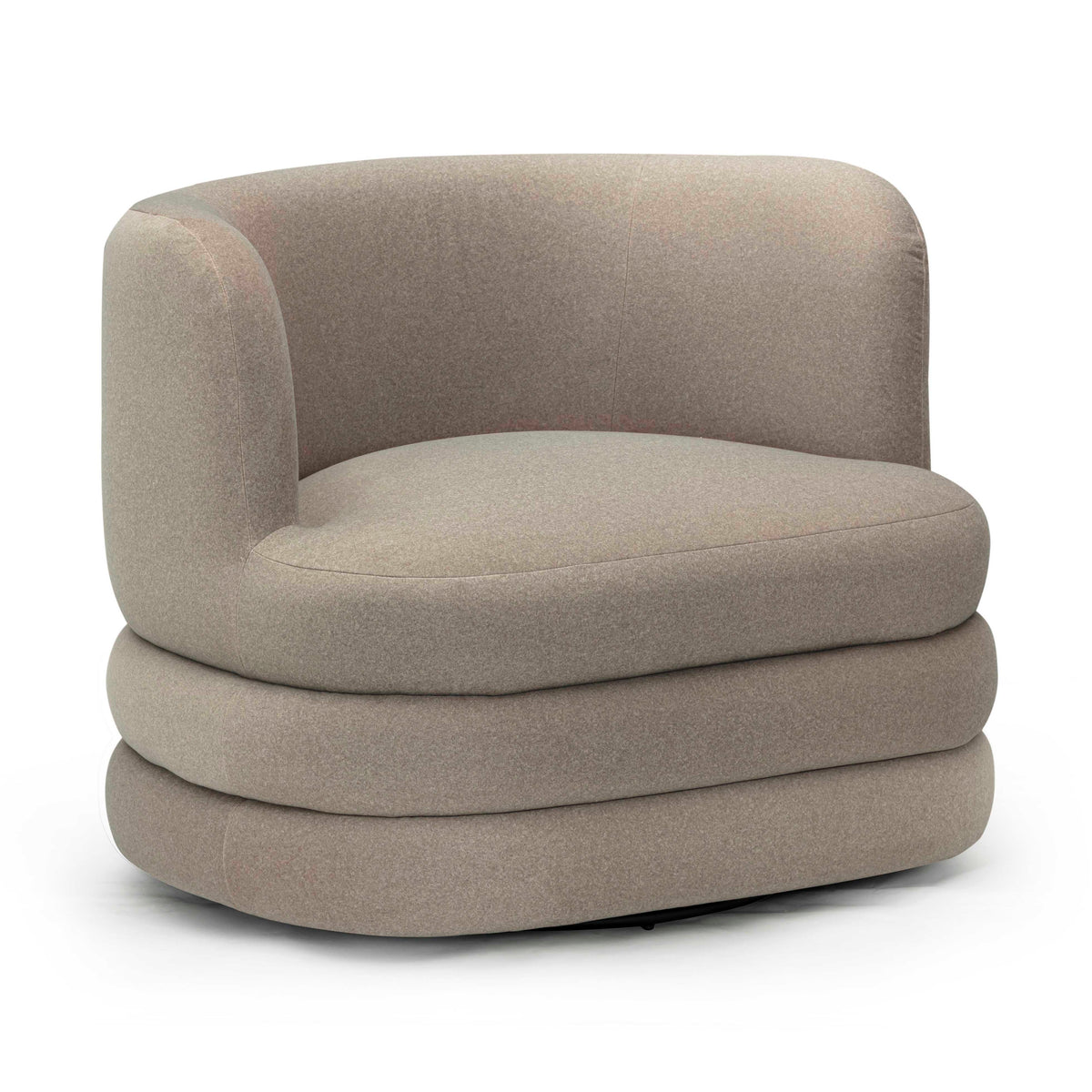 Astor Performance Faux Mohair Swivel Hotel Lounge Chair in Taupe by TOV Furniture – photo 3 of 7