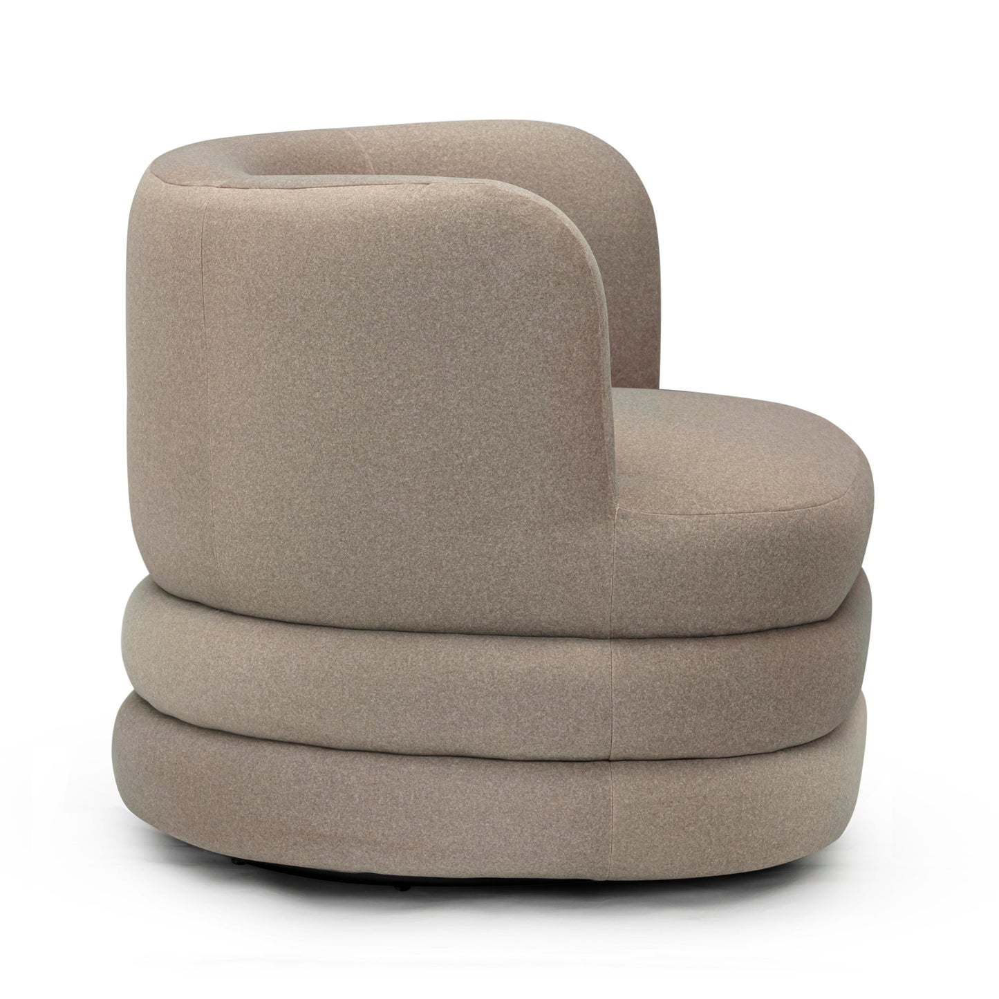 Astor Performance Faux Mohair Swivel Hotel Lounge Chair Taupe by Tov Furniture