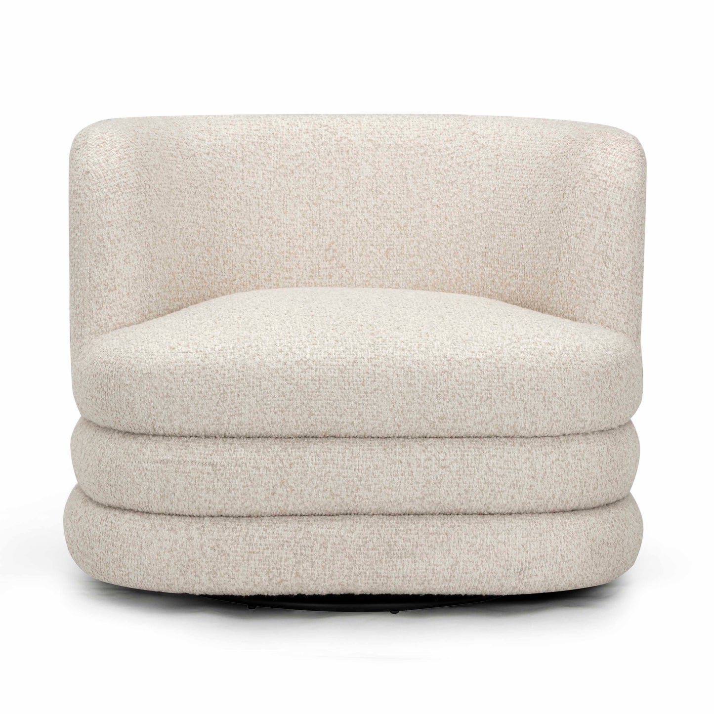 Astor Heavy Performance Boucle Swivel Hotel Lounge Chair Cream by Tov Furniture