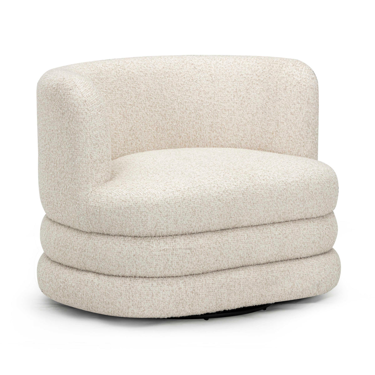 Astor Cream Heavy Performance Boucle Swivel Hotel Lounge Chair by TOV Furniture – photo 3 of 8