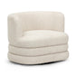 Astor Heavy Performance Boucle Swivel Hotel Lounge Chair Cream by Tov Furniture